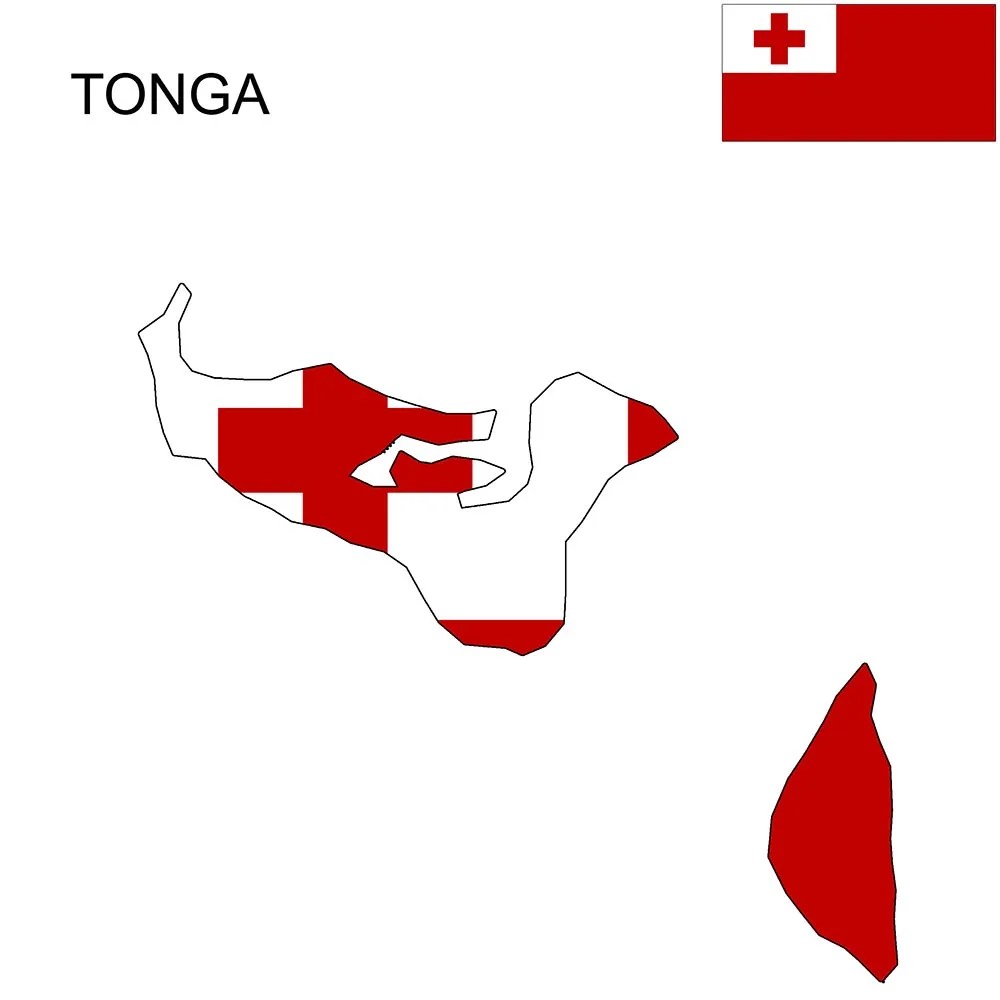 Tonga Flag Map and Meaning Mappr