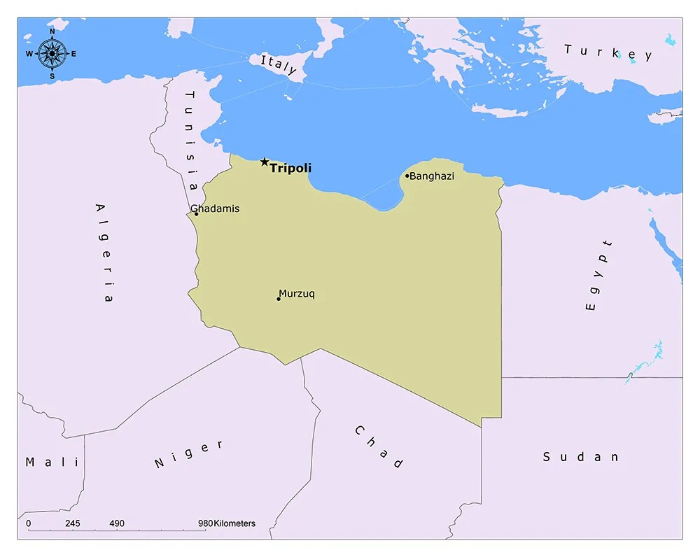 What is the Capital of Libya? Mappr