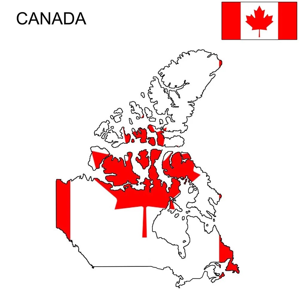 Canada Flag Map and Meaning Mappr