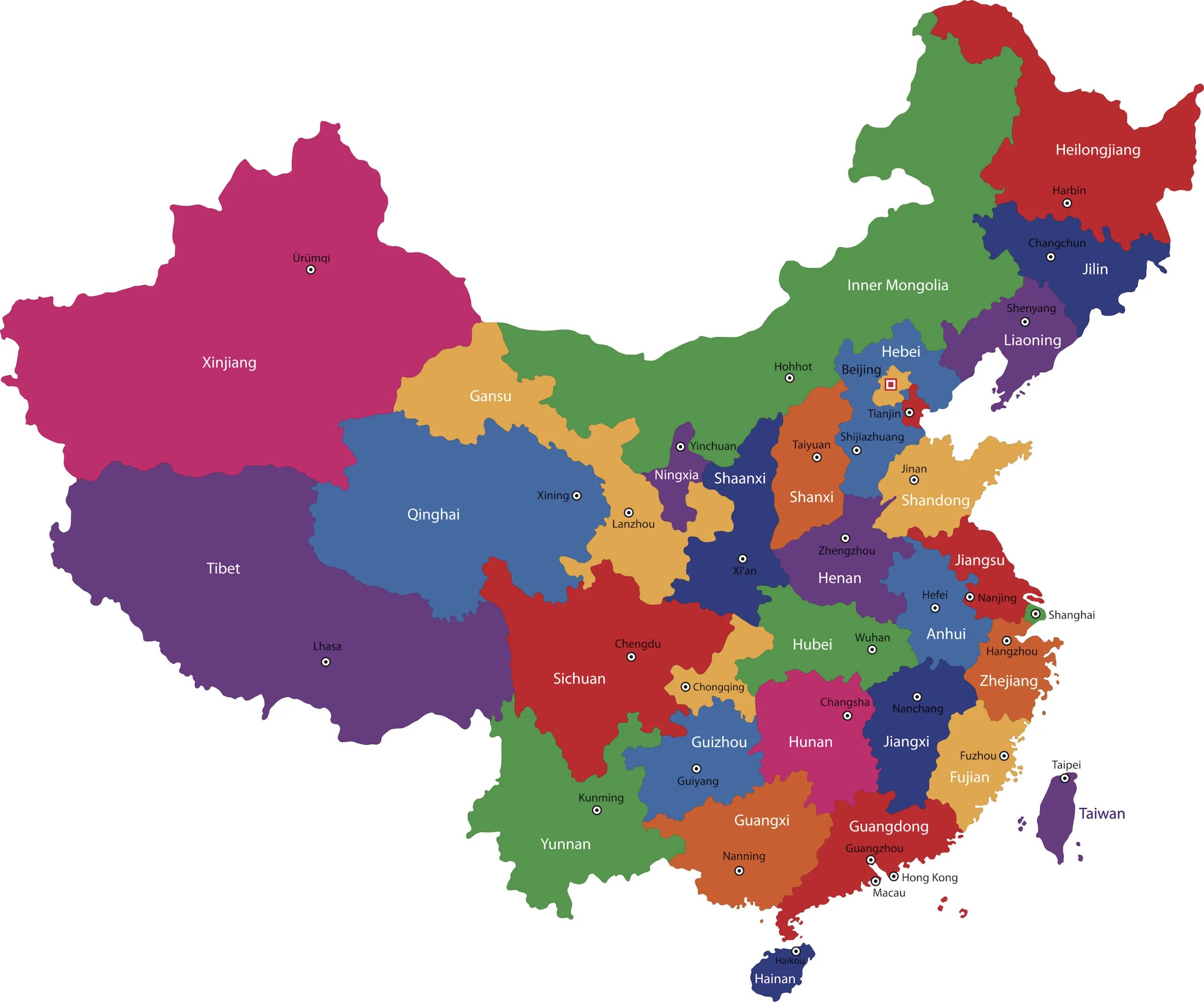 China Political Map Mappr