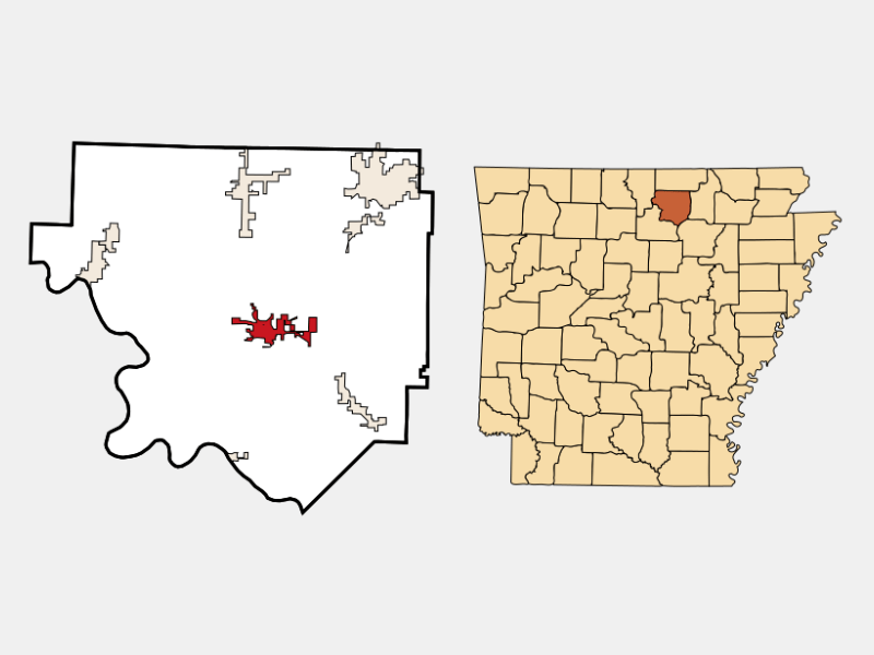 Melbourne, AR Geographic Facts & Maps