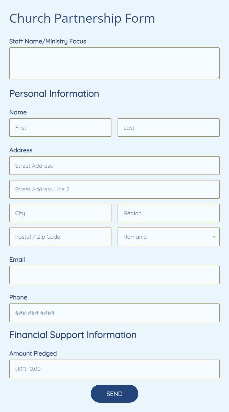 Church Membership Application Template