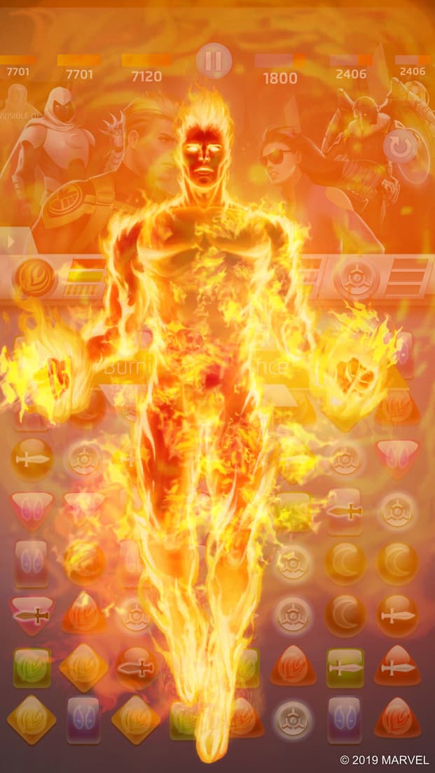 Piecing Together Marvel Puzzle Quest Human Torch (Jim Hammond) Marvel