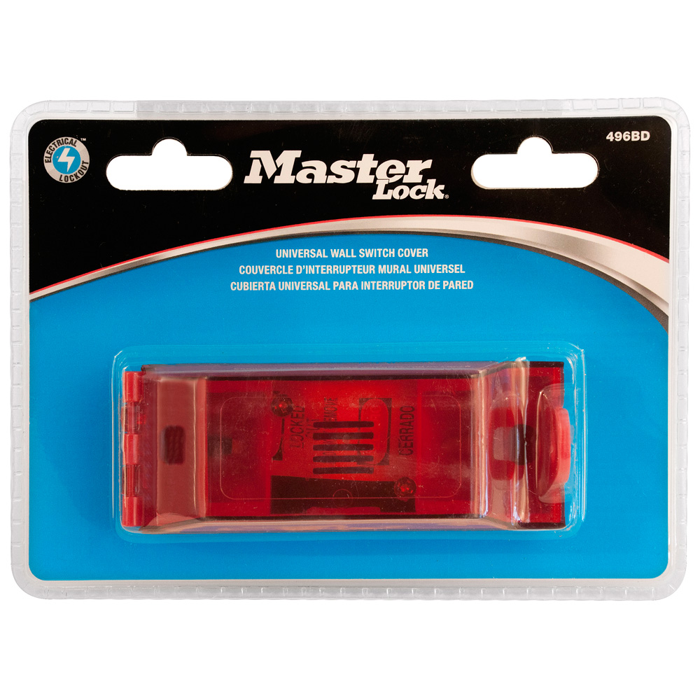 New Version 496B Lockout Tagout Universal Wall Switch Cover Red