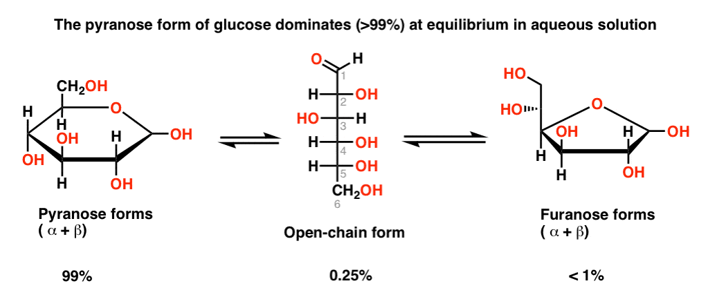 Pyranoses and Furanoses RingChain Tautomerism In Sugars
