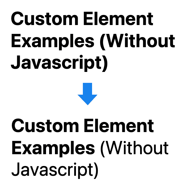 Custom Element Examples (Without Javascript)