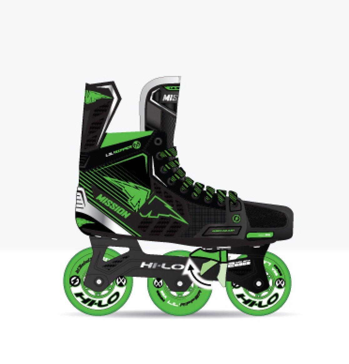 MISSION RH LIL' RIPPER Adjustable Skate Youth The perfect starting roller skate for kids. BAUER