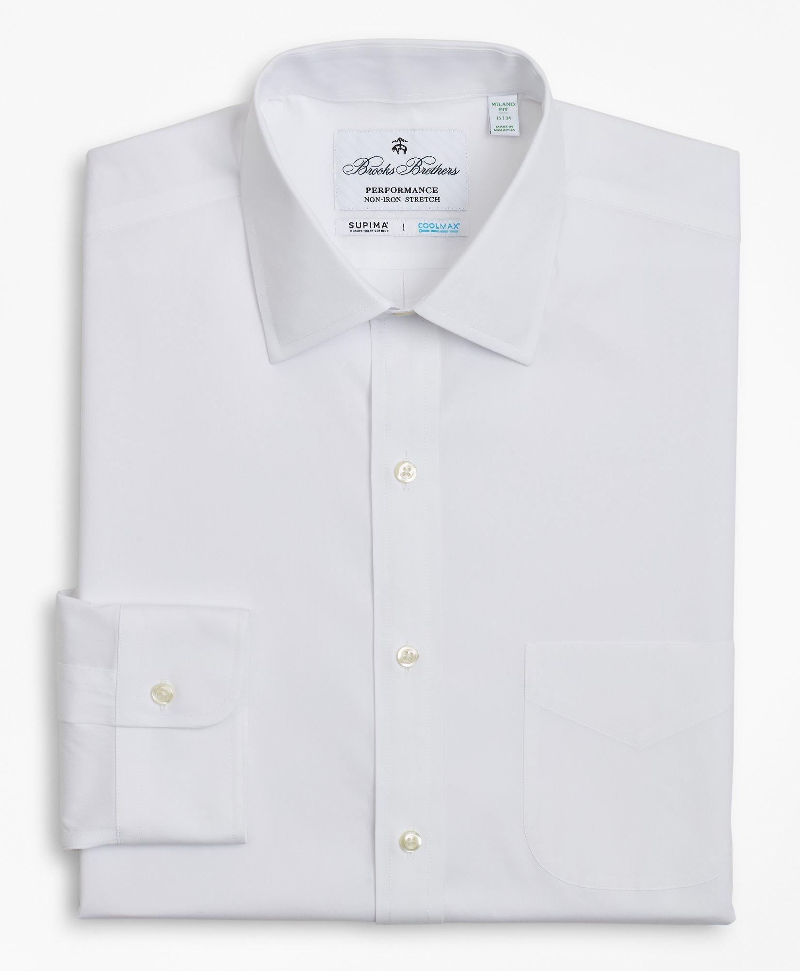 Milano Slim Fit Dress Shirt, Performance NonIron with COOLMAX