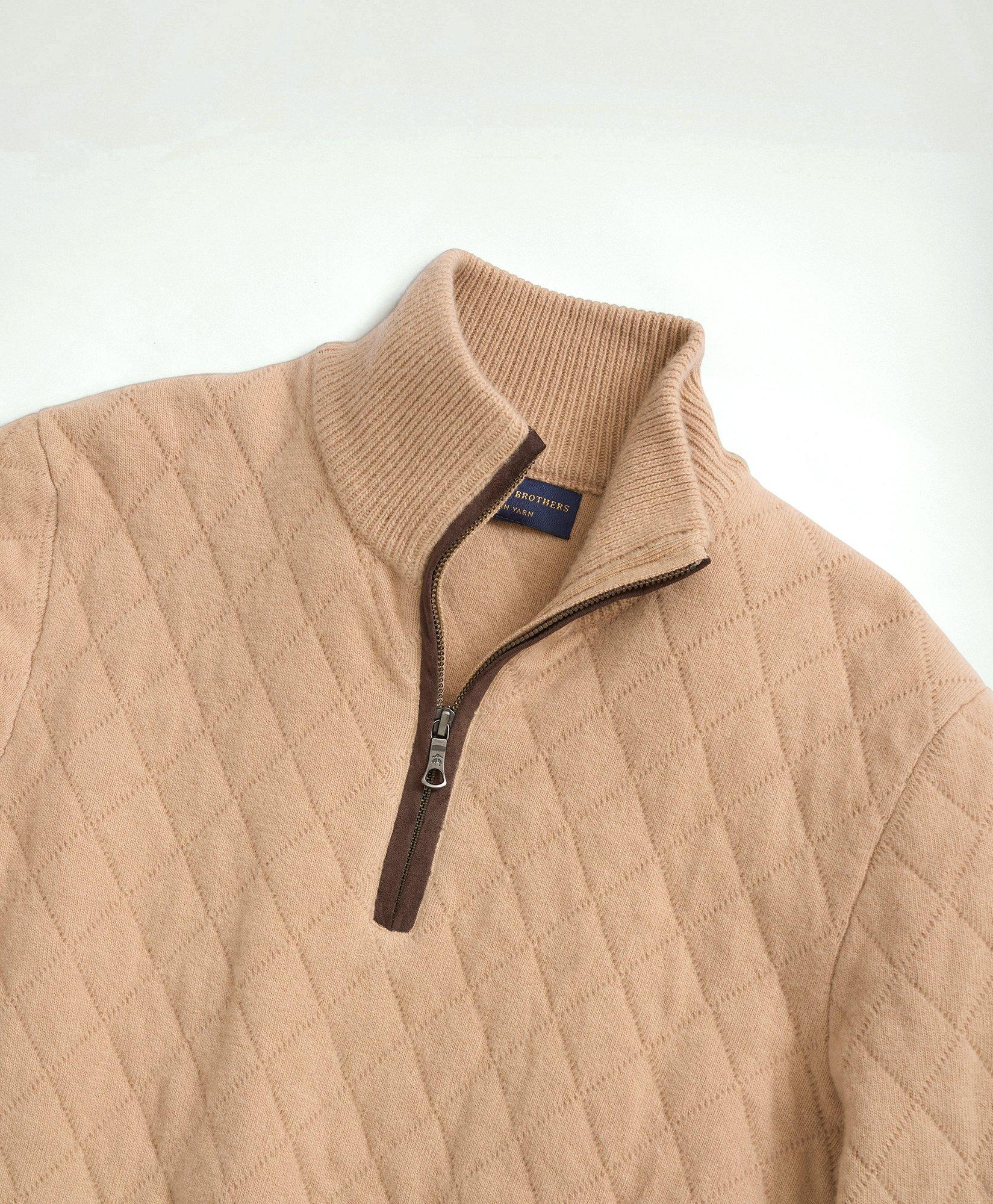 Wool Cashmere Quilted HalfZip