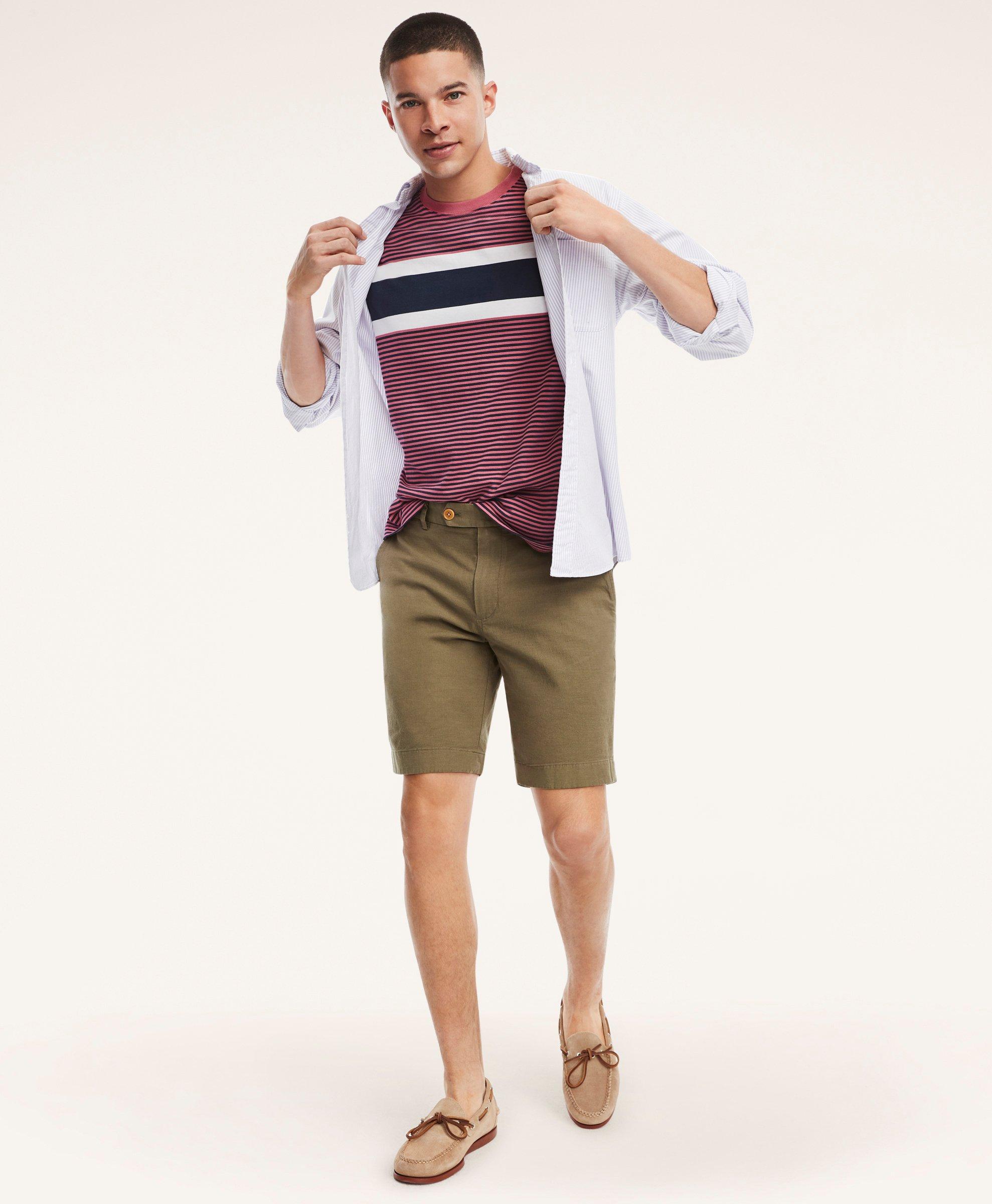 Stretch Cotton Linen Shorts