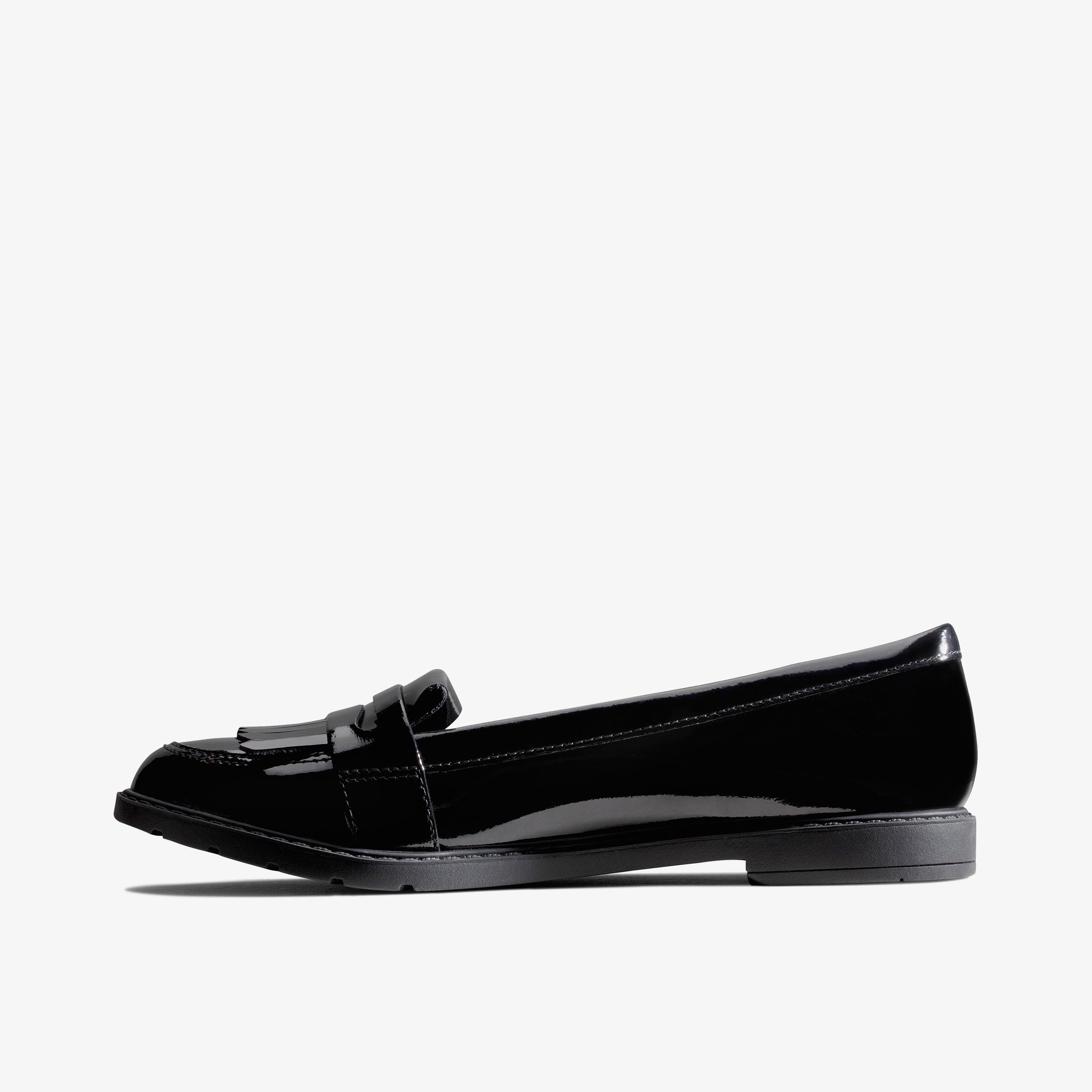 Girls Scala Bright Youth Black Patent Pumps Clarks Outlet