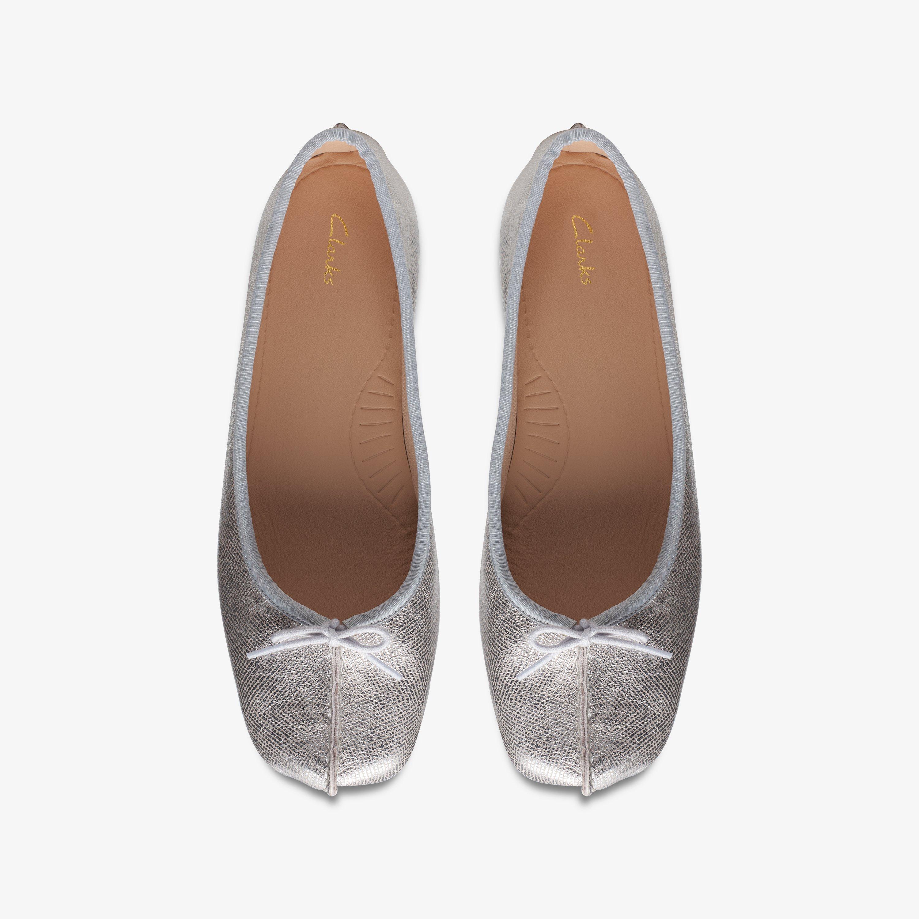 Womens Freckle Ice Silver Metallic Pumps Clarks UK