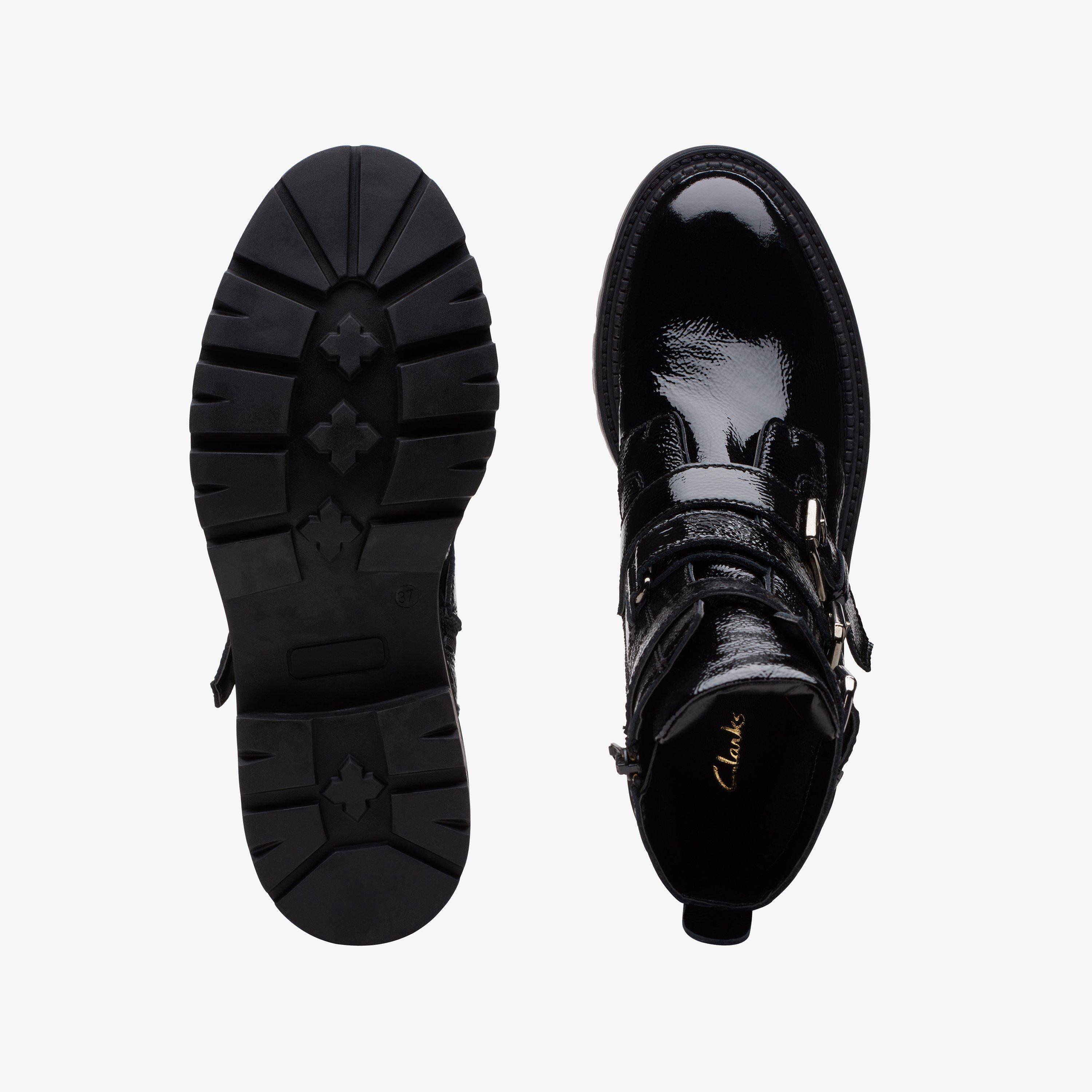 Womens Anzino Buckle Black Ankle Boots Clarks Outlet