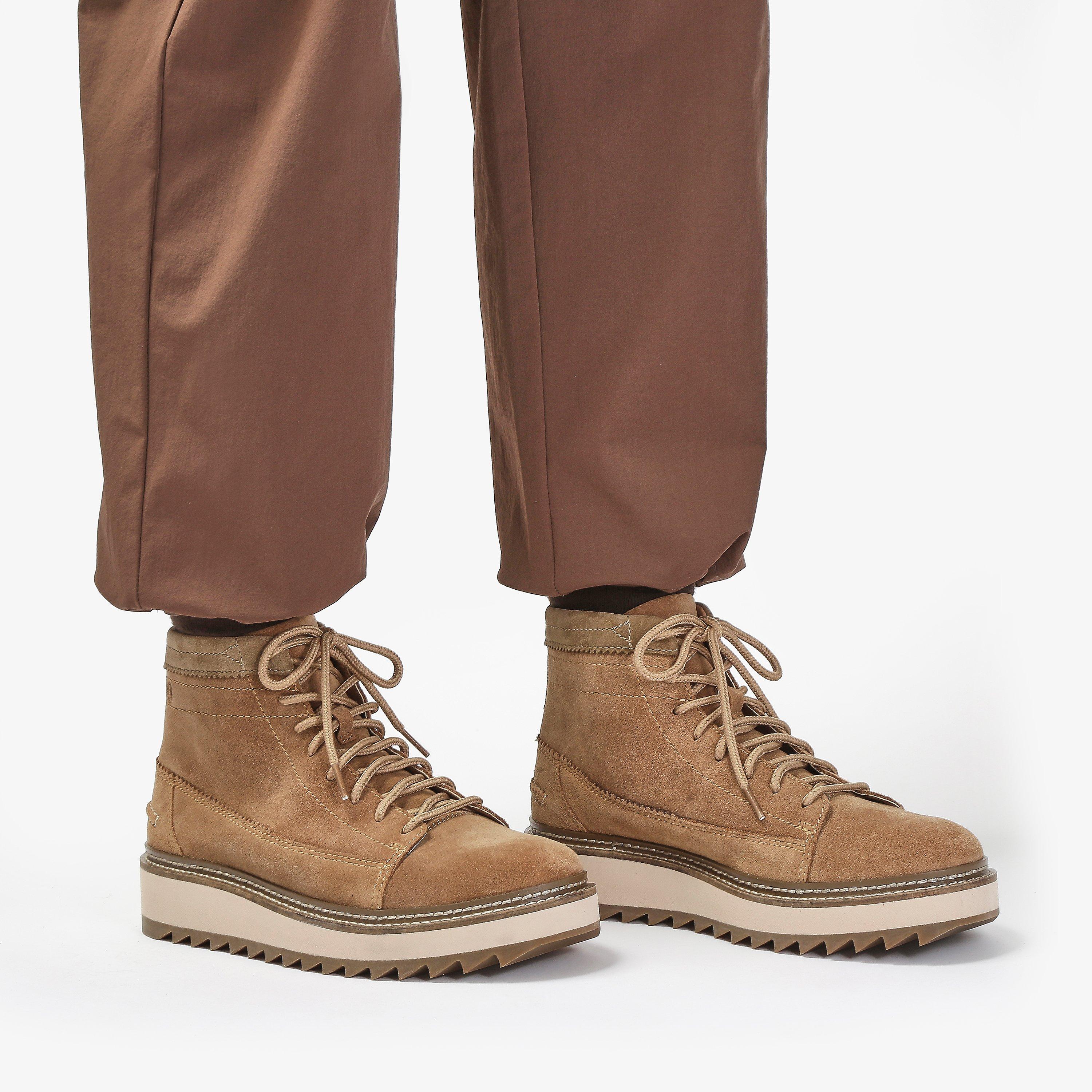 Mens Clarkhill Hi Light Tan Suede Ankle Boots Clarks UK