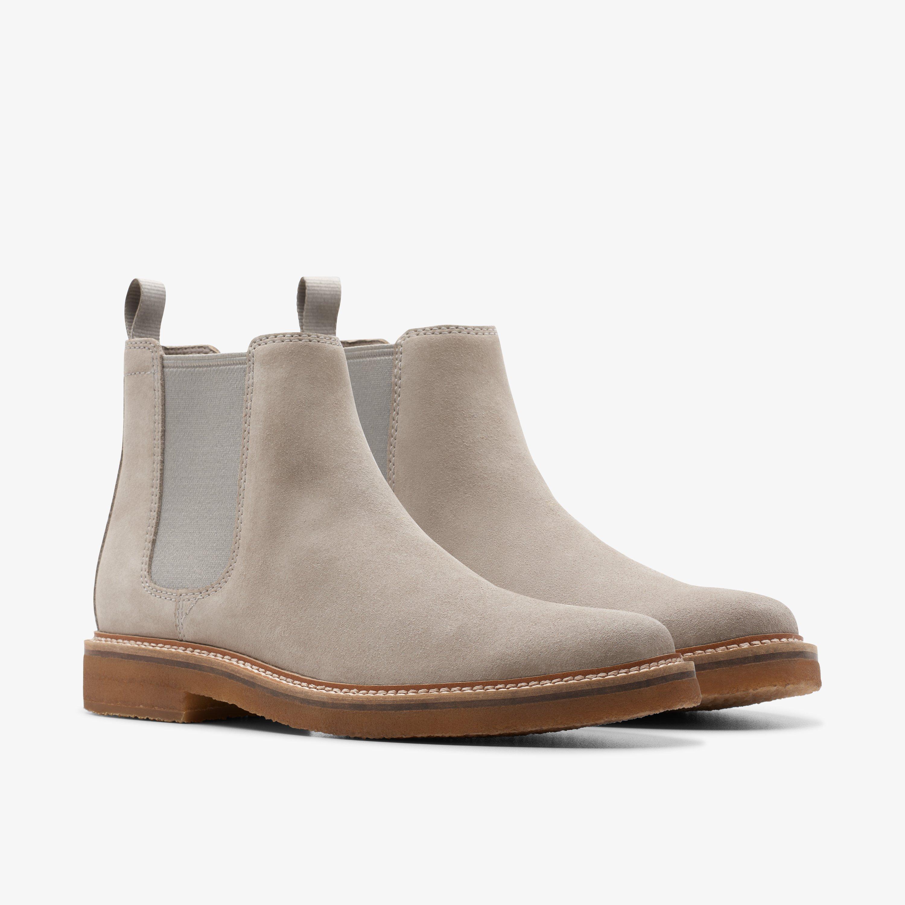 Mens Clarkdale Easy Grey Chelsea Boots Clarks UK