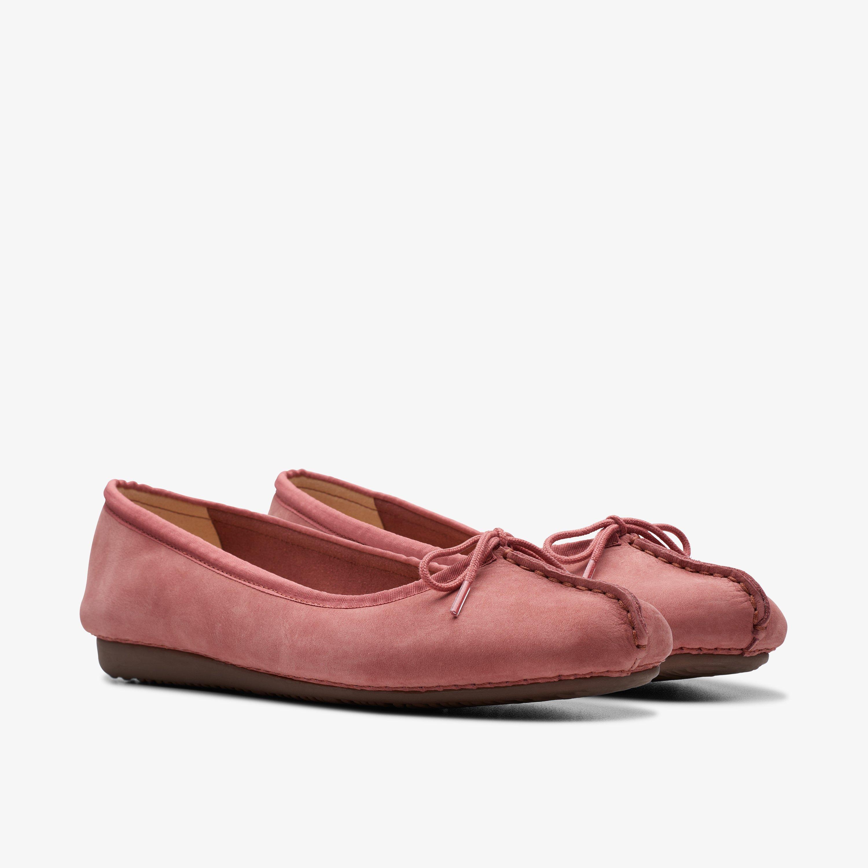 Womens Freckle Ice Dusty Rose Nubuck Pumps Clarks UK
