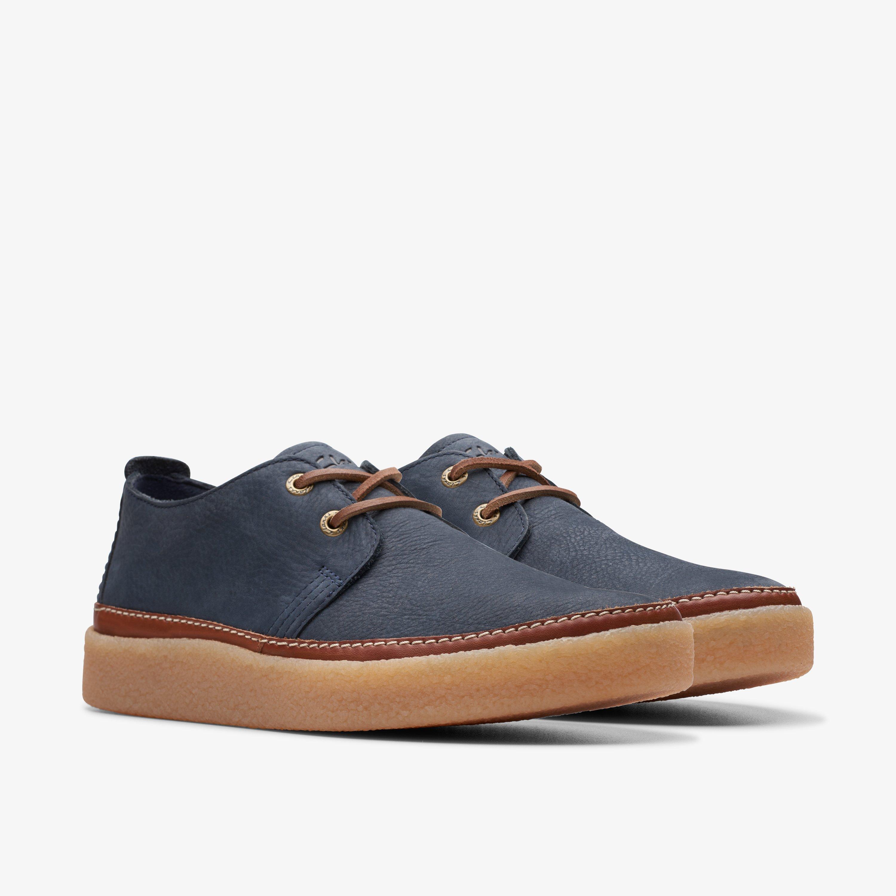 MENS Clarkwood Low Navy Nubuck Laces Clarks US