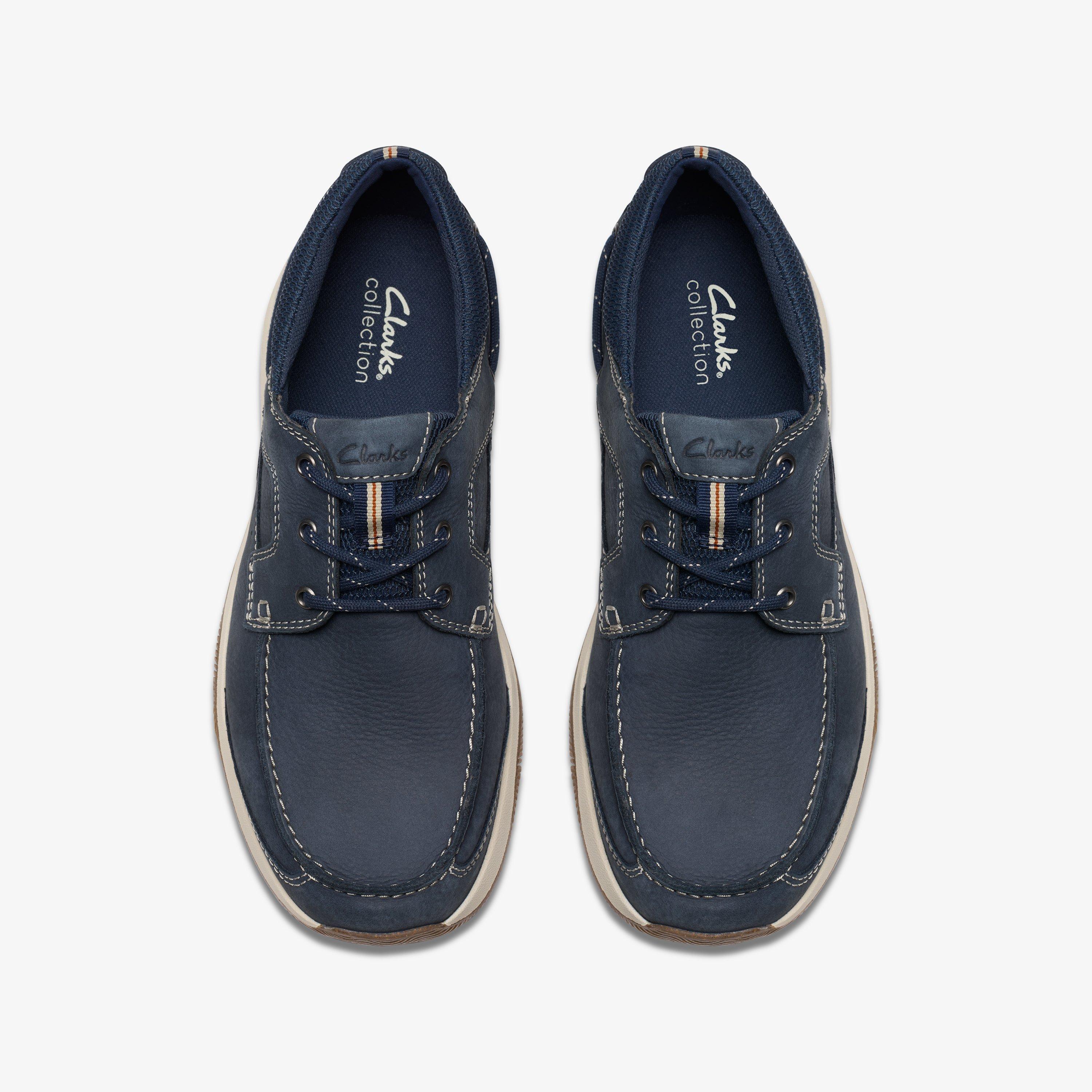 MENS Sailview Lace Navy Nubuck Boat Shoes Clarks US