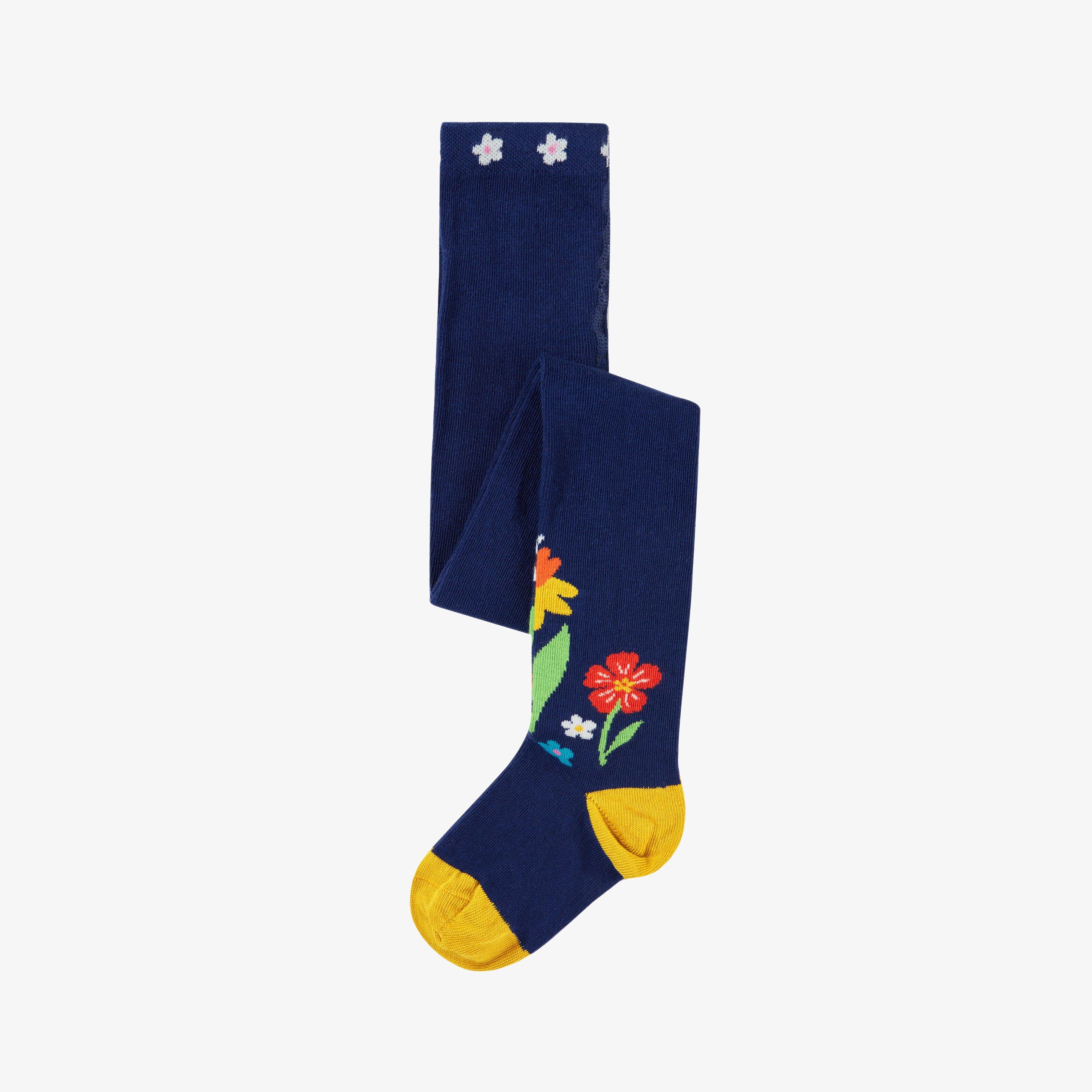 Norah Tight 06 months Navy Blue/Flowers Tights Clarks UK