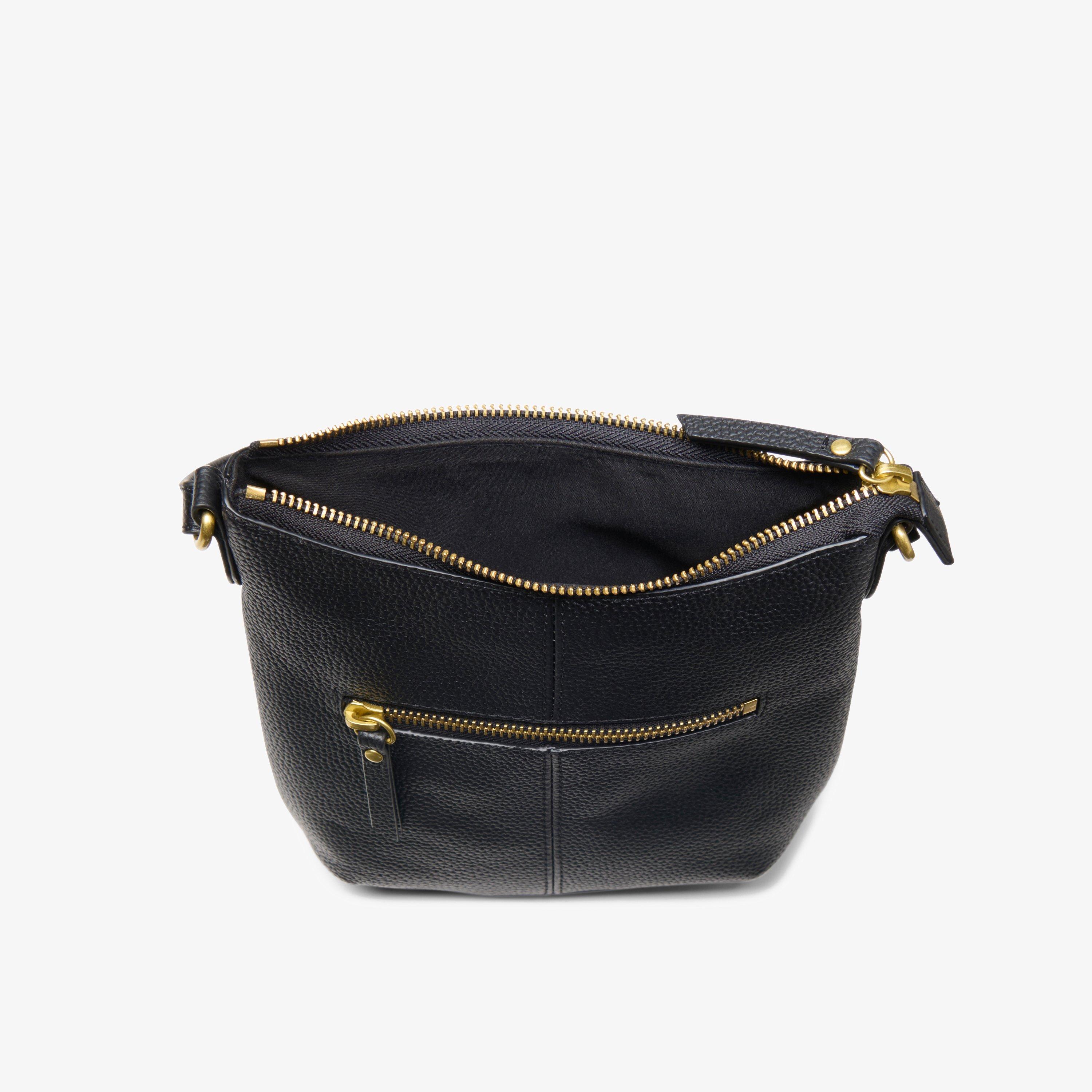 Womens Raina Cross Black Leather Across Body Bag Clarks Outlet