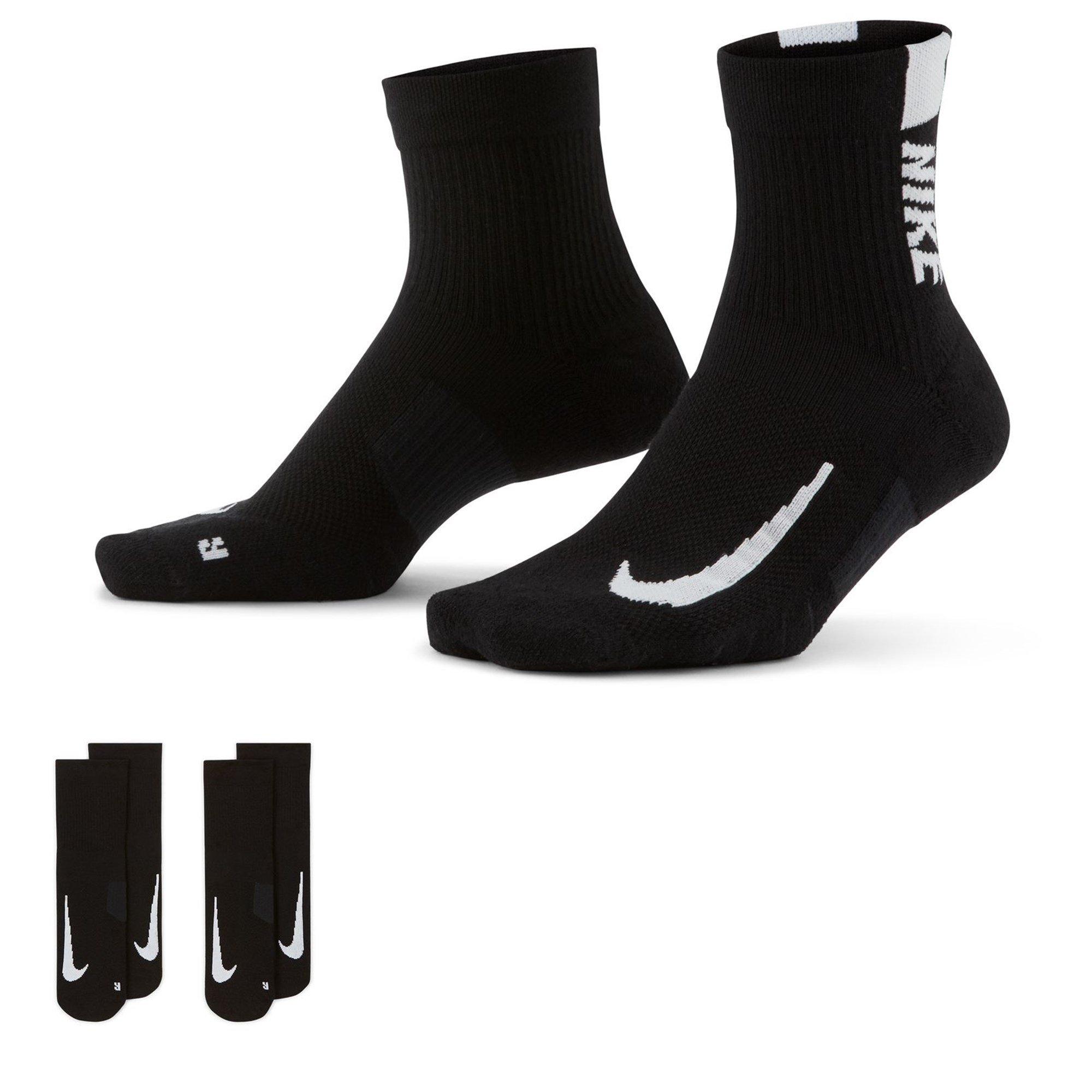 Nike Multiplier Running Mens Ankle Socks 2 Pack Quarter Socks