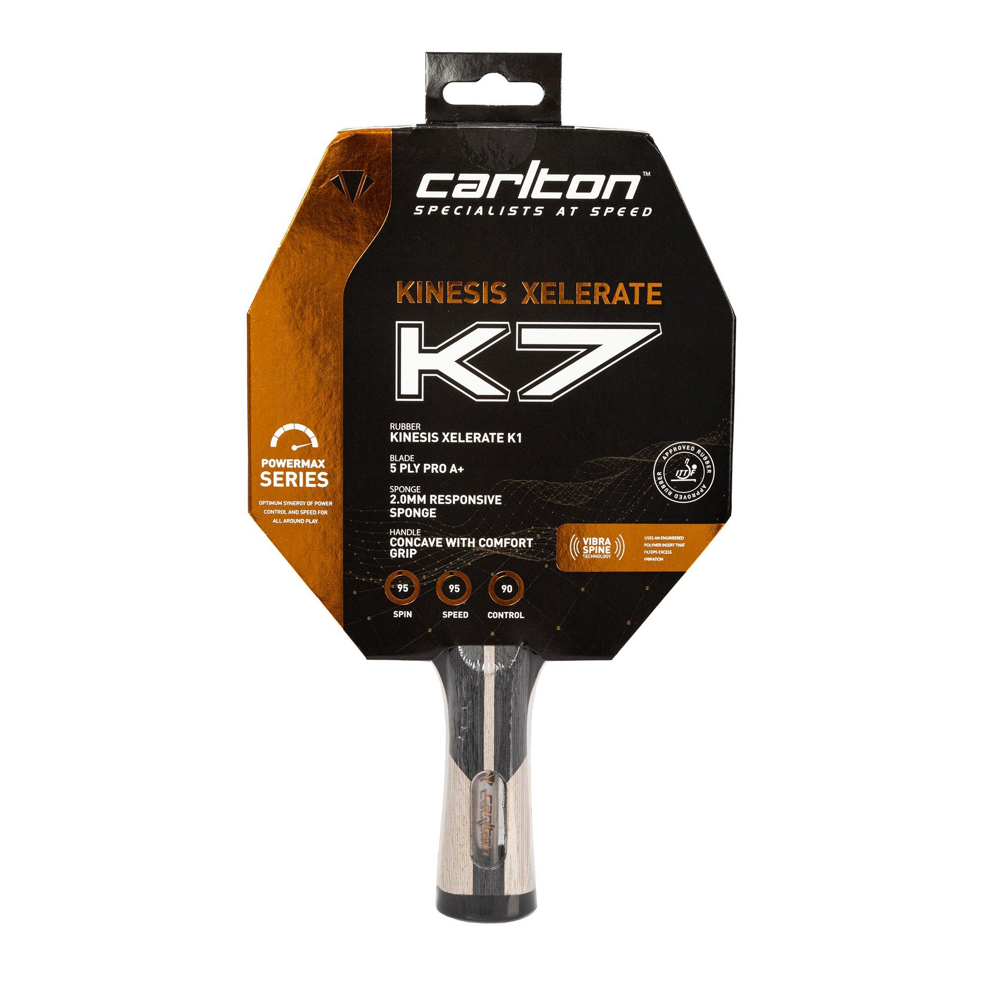 Carlton Kinesis Xelerate K7 Table Tennis Bat Table Tennis Bats