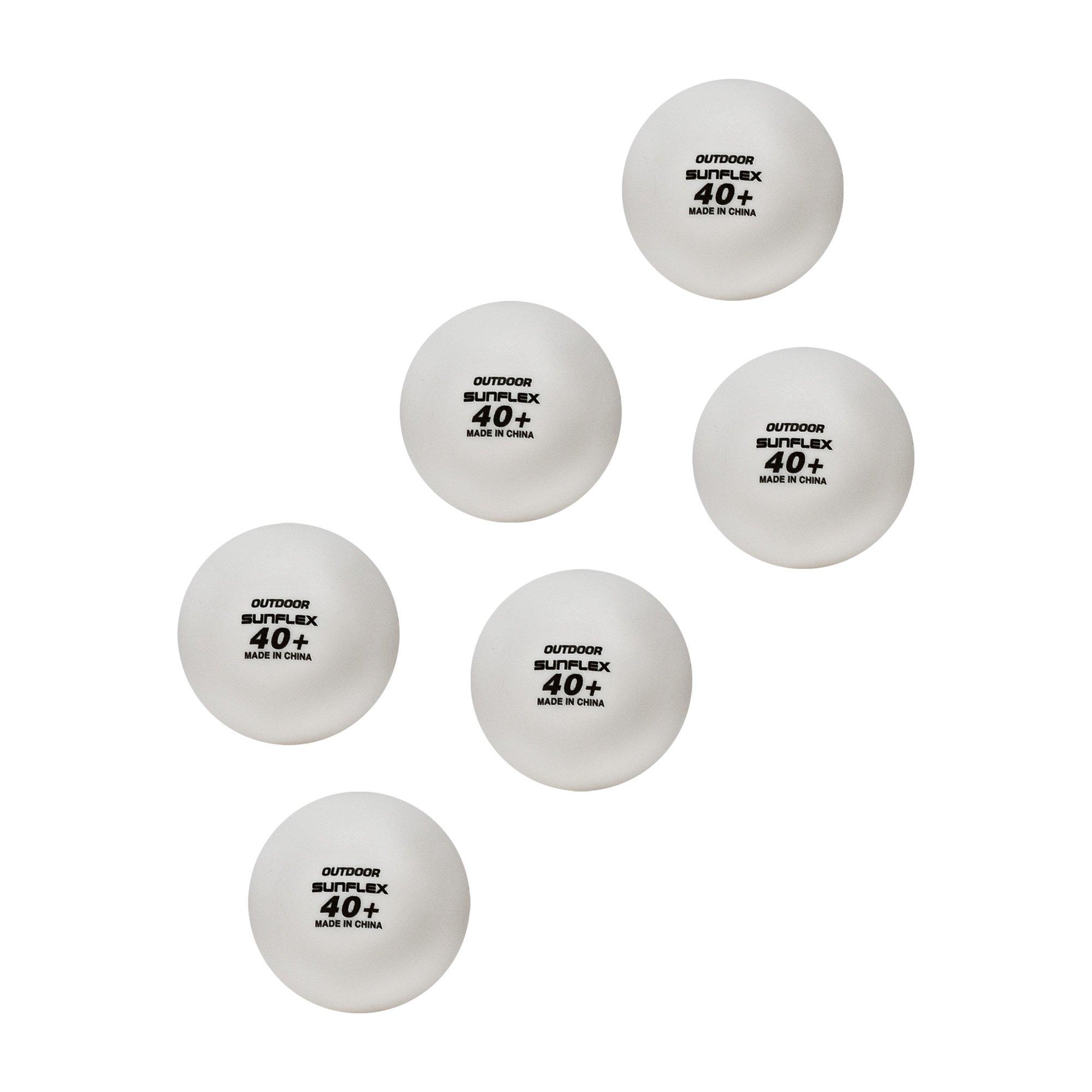 Sunflex Outdoor Table Tennis Balls 6 Pack Table Tennis Balls