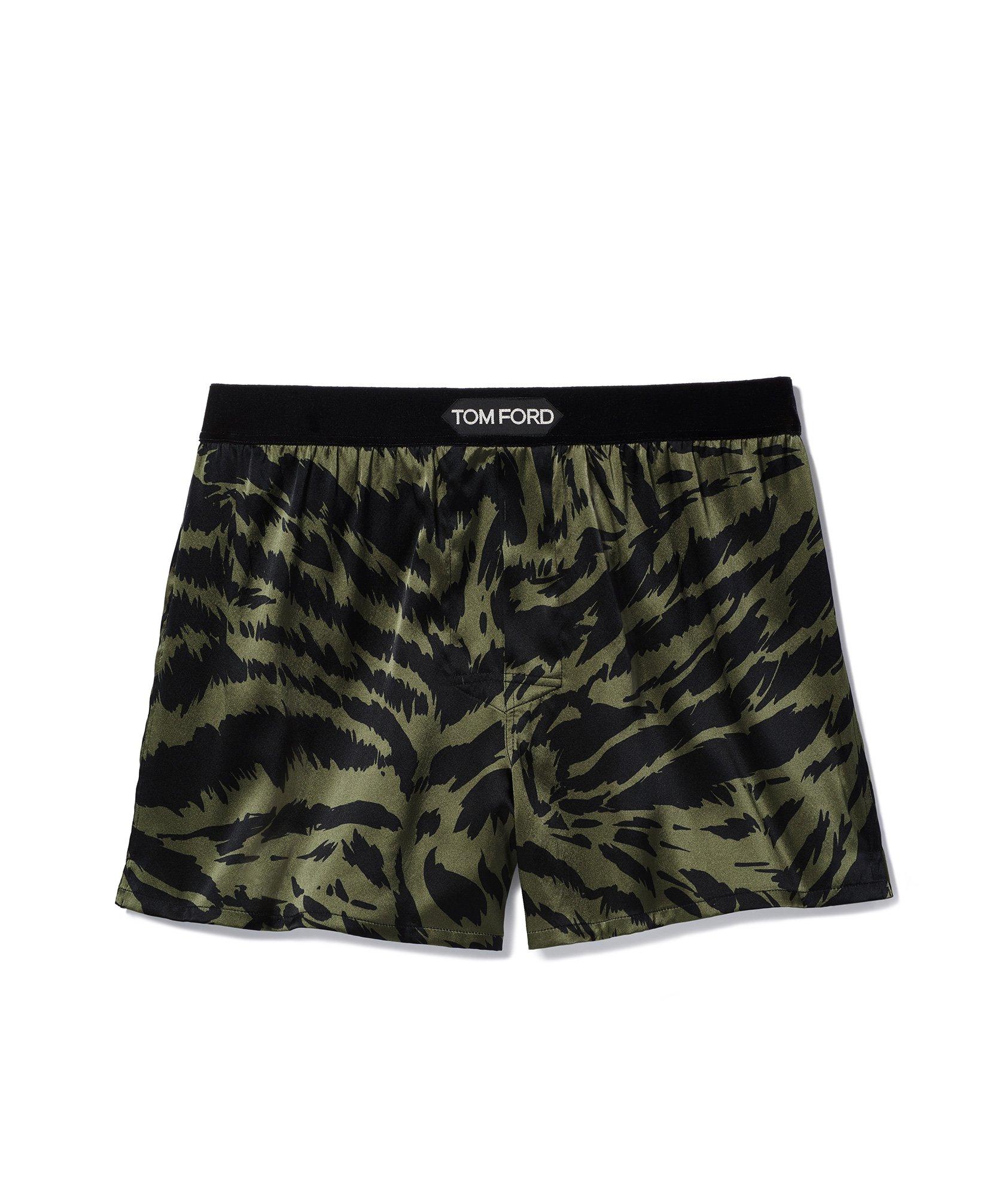 Tom Ford Zebra Print Stretch Silk Boxers Underwear Harry Rosen