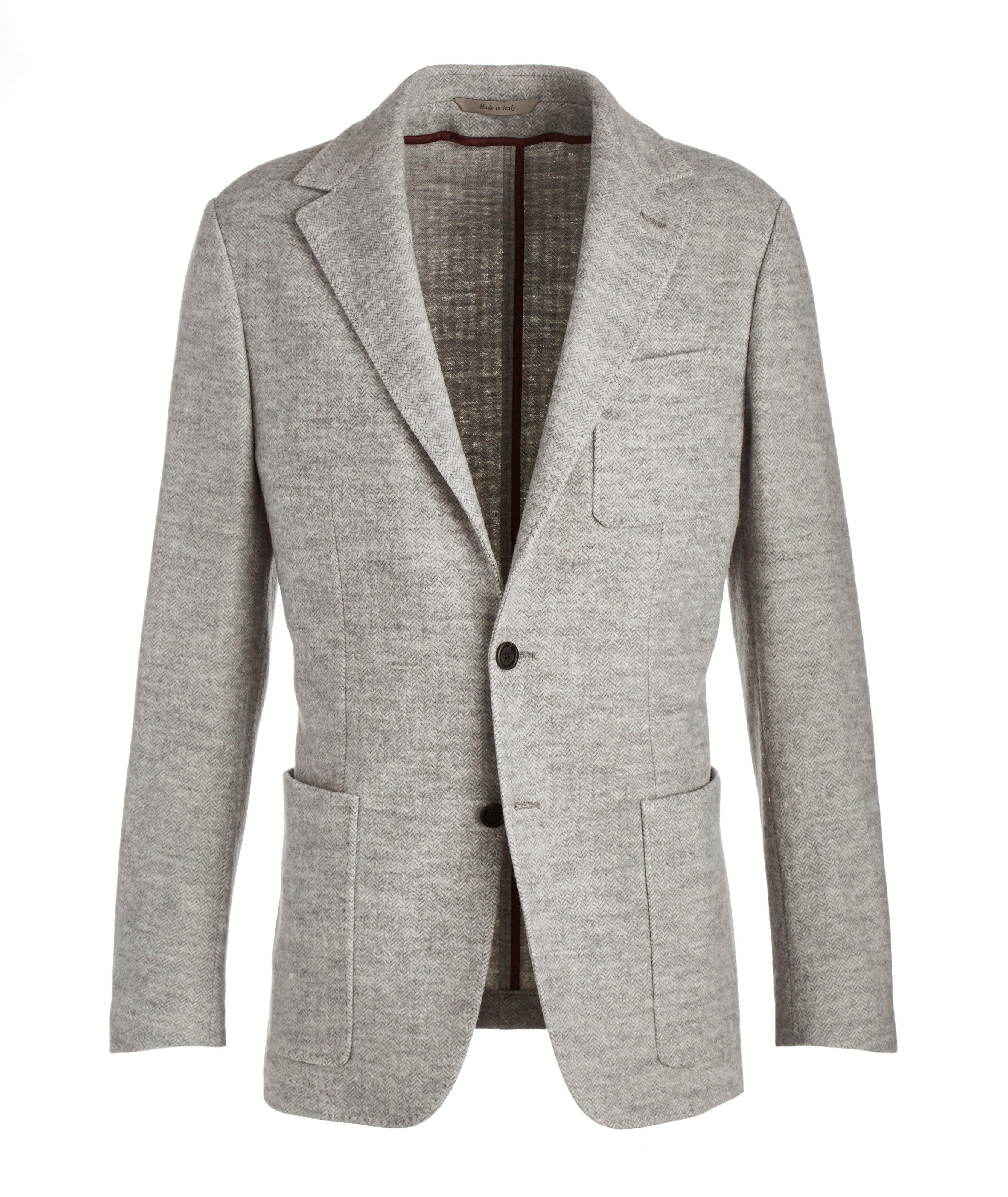 Canali Unstructured Herringbone Soft Jersey Sports Jacket Sport