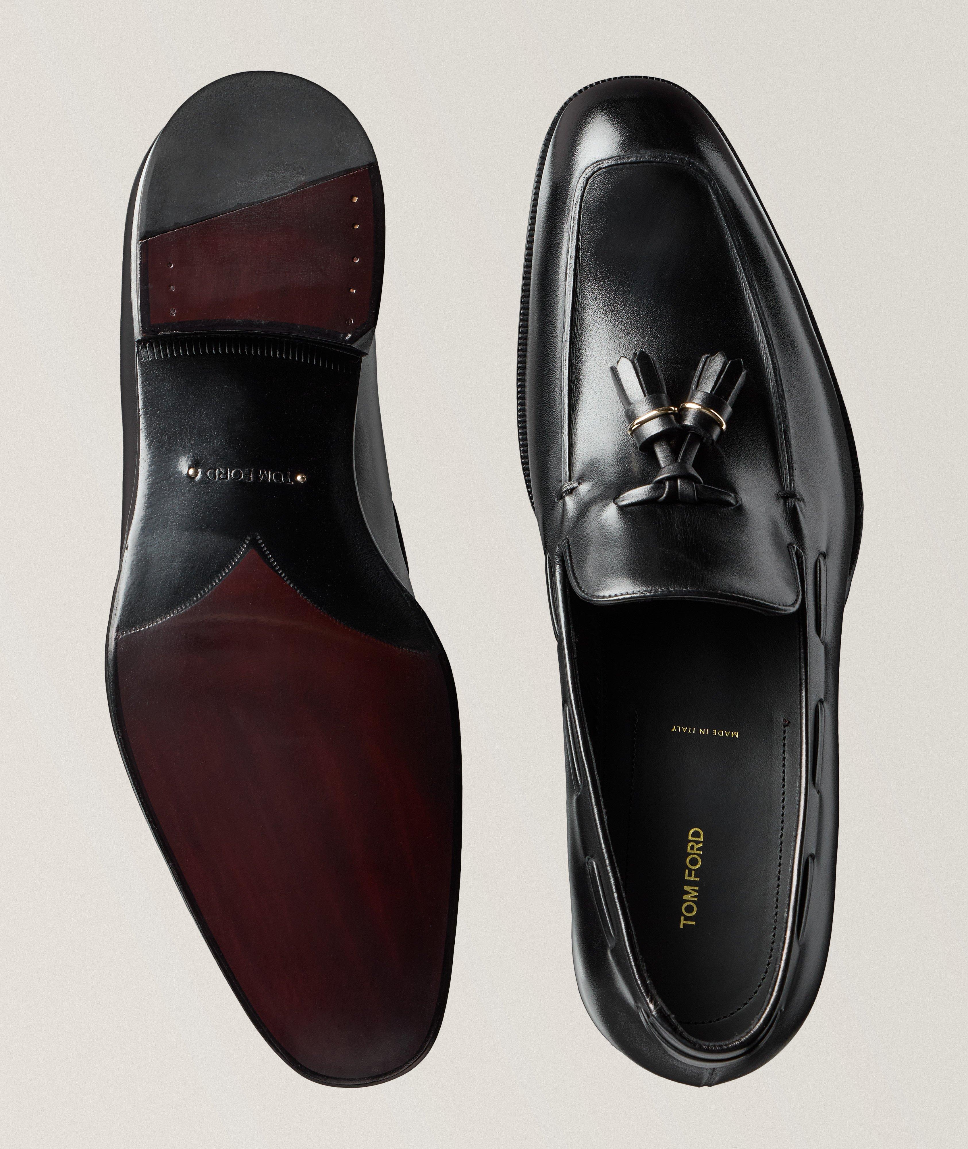 TOM FORD Edgar Polished Leather Tassel Loafers Dress Shoes Harry Rosen