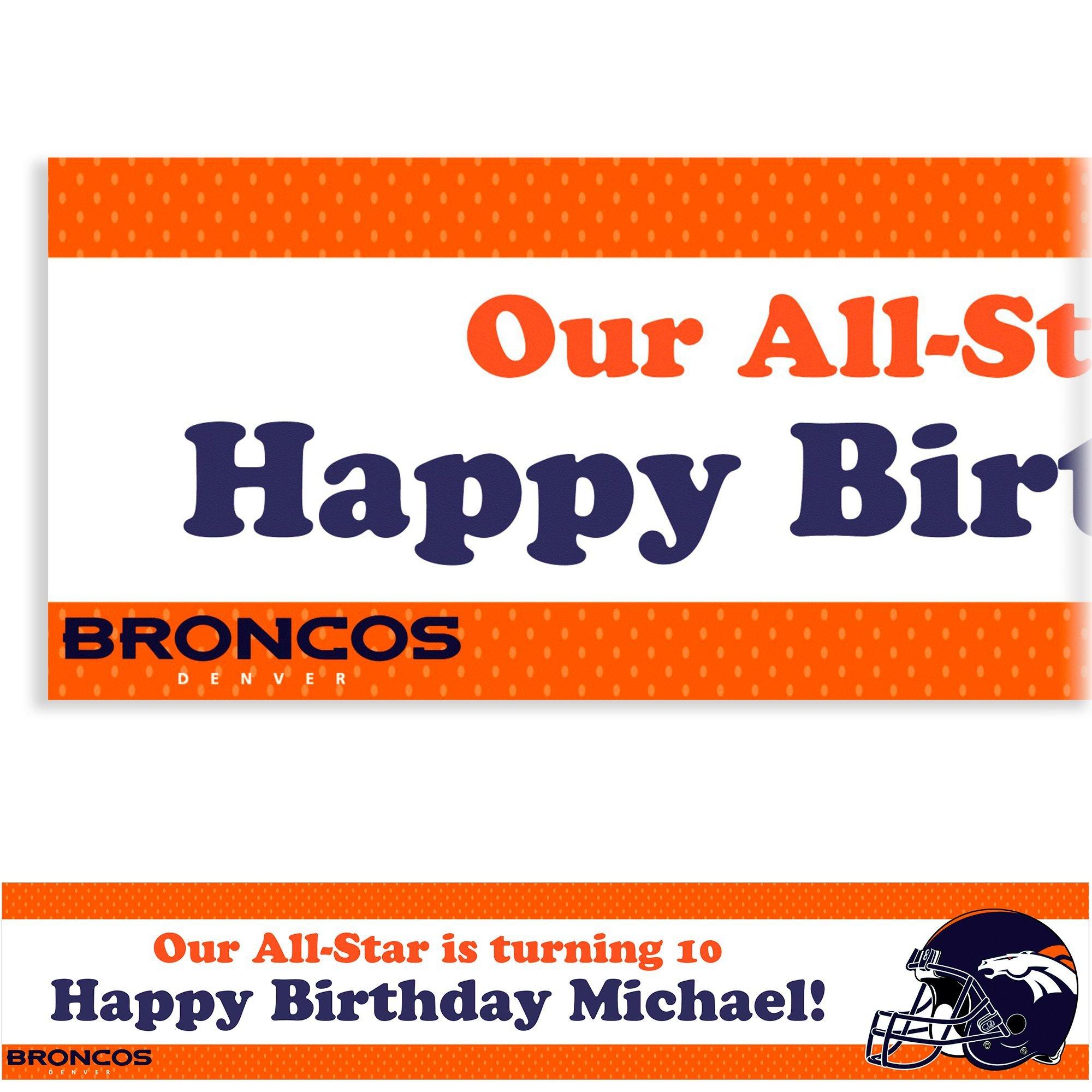 Custom Denver Broncos Banner 6ft Party City