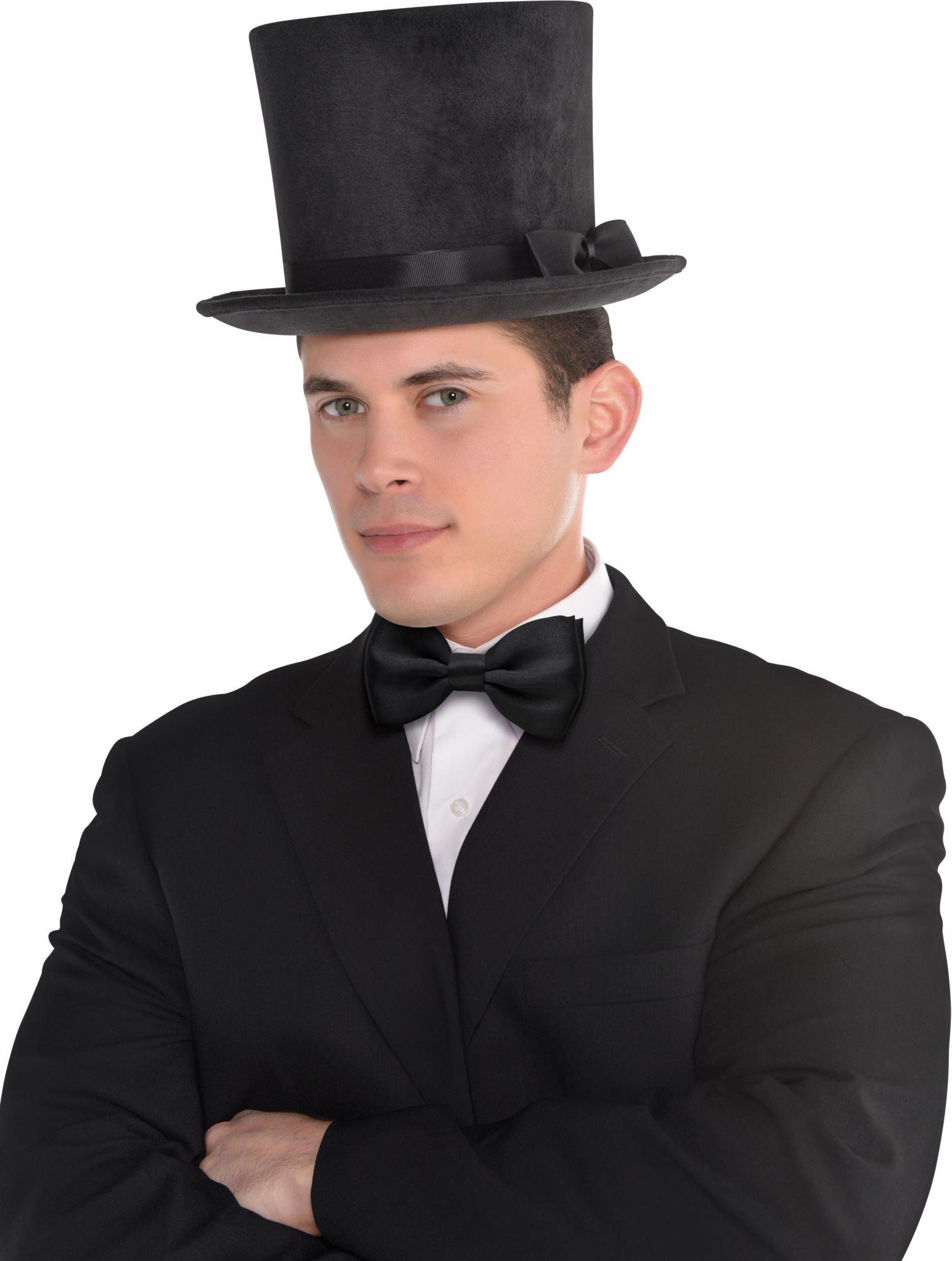 Victorian Black Top Hat Deluxe 10 3/4in x 7in Party City