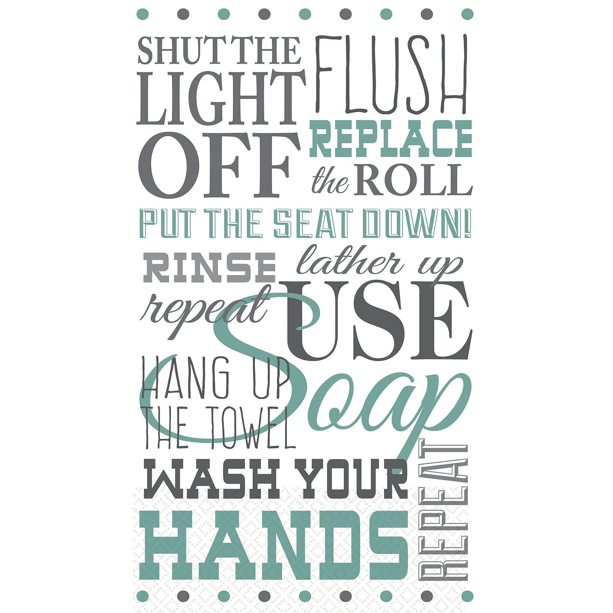 Bathroom Etiquette Guest Towels 16ct Party City