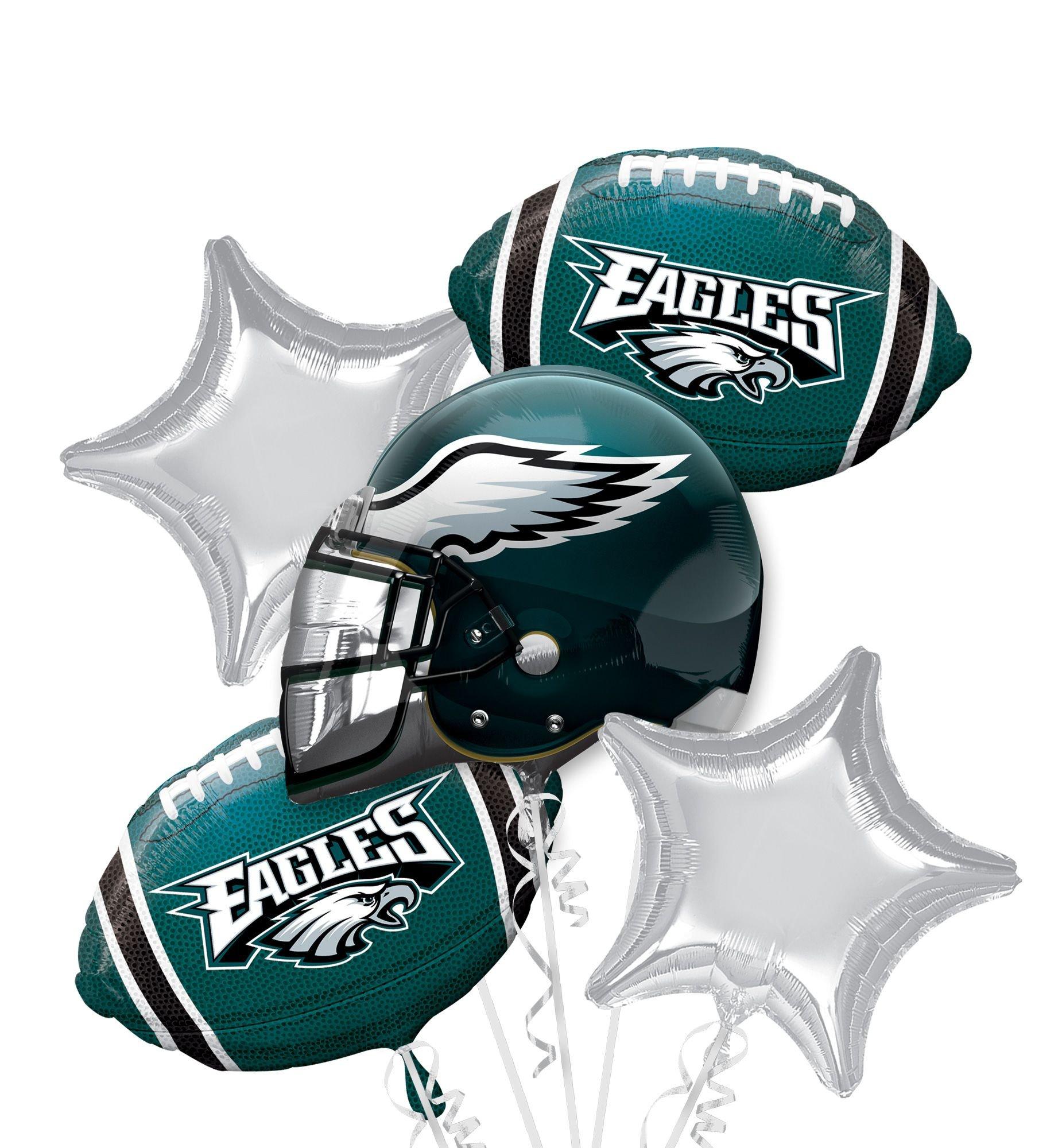 Philadelphia Eagles Football Balloon Bouquet 5pc Party City