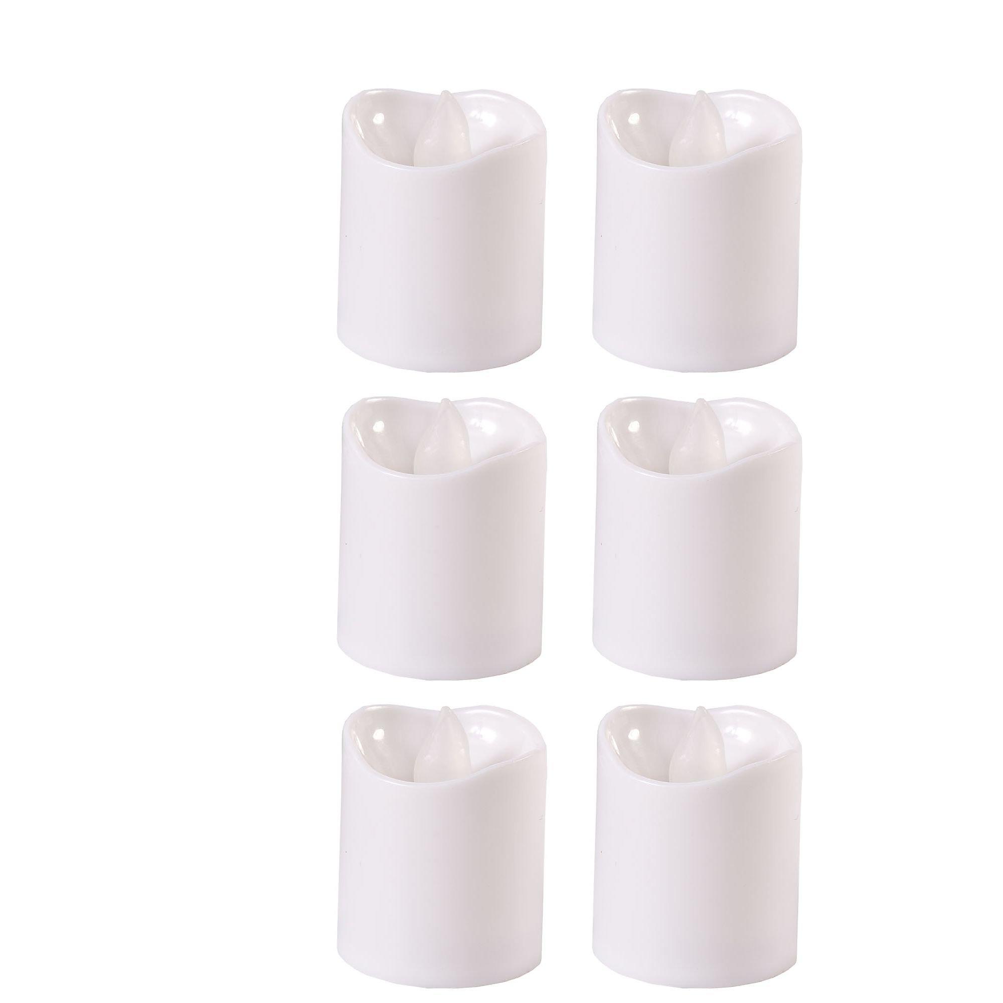 White Votive Flameless LED Candles 6ct Party City