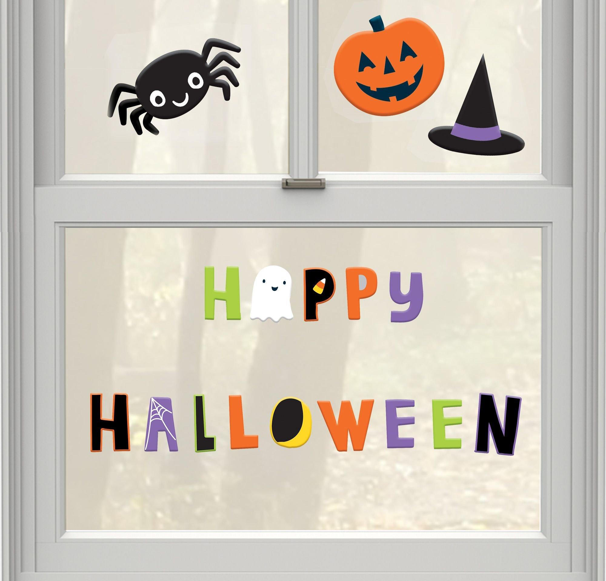 Halloween Friends Gel Cling Decals 17ct Party City