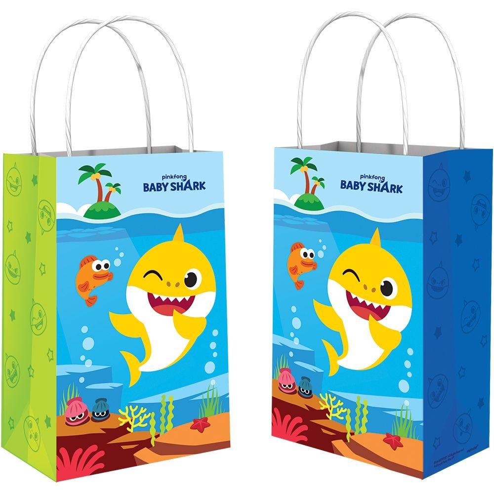 Baby Shark Kraft Bags 8ct Party City