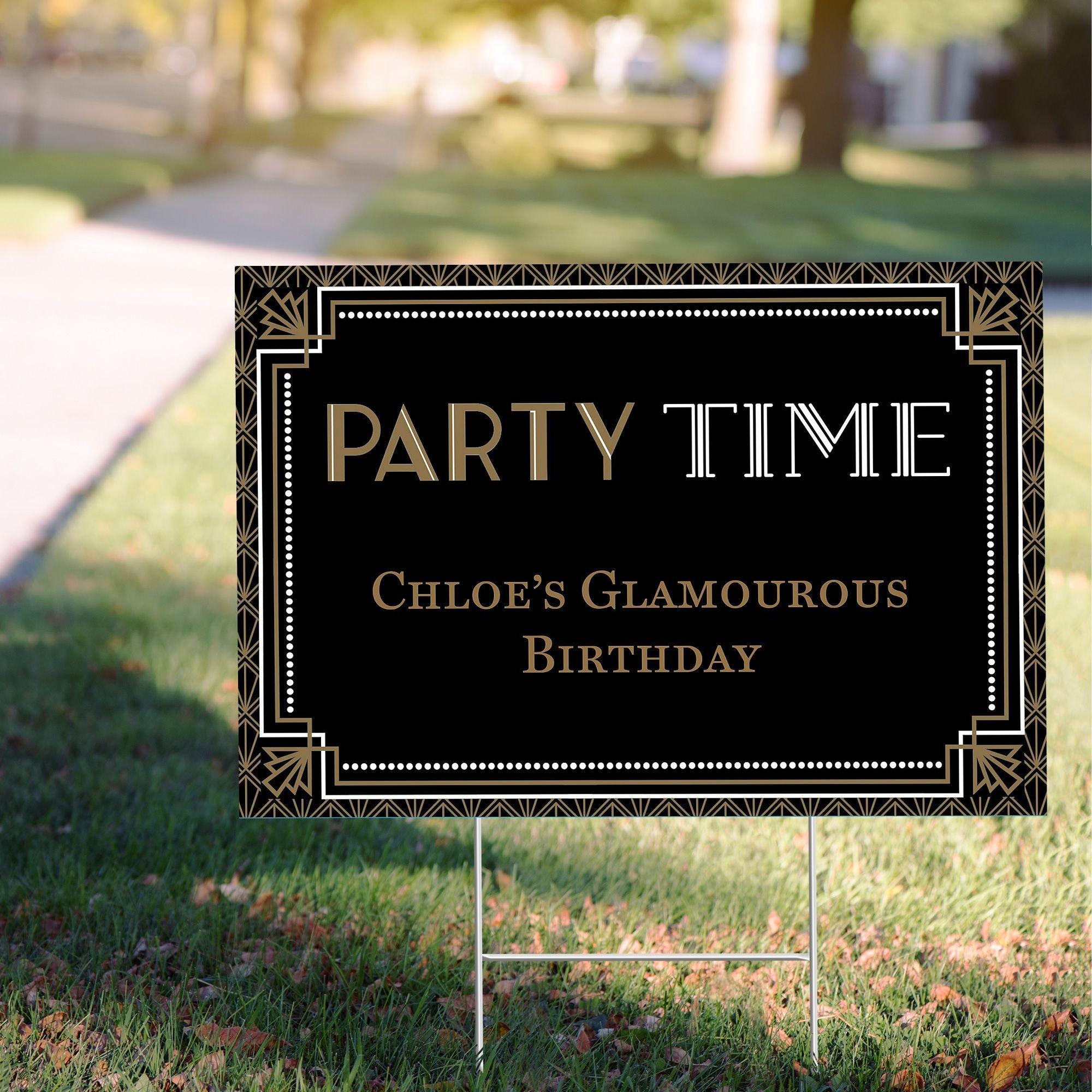Custom Glitz & Glam Yard Sign Party City