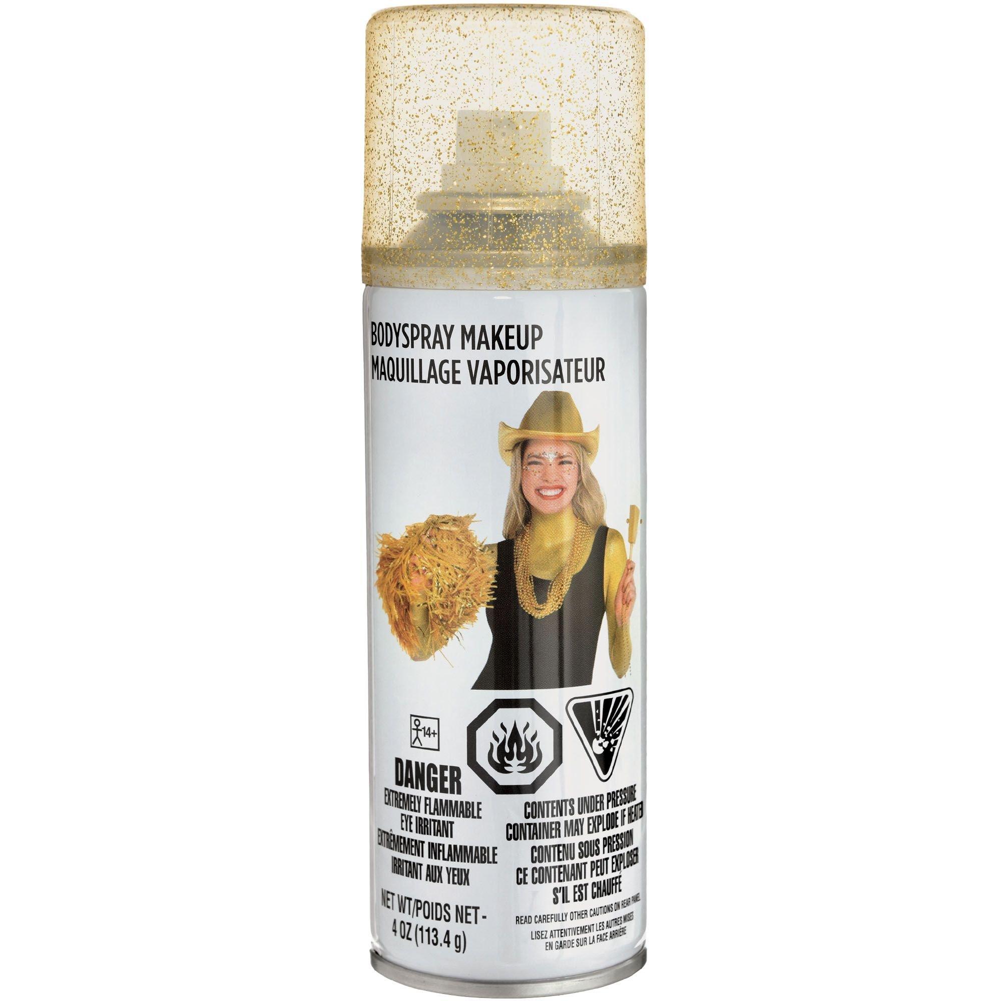 Gold Glitter Body Spray Makeup Party City