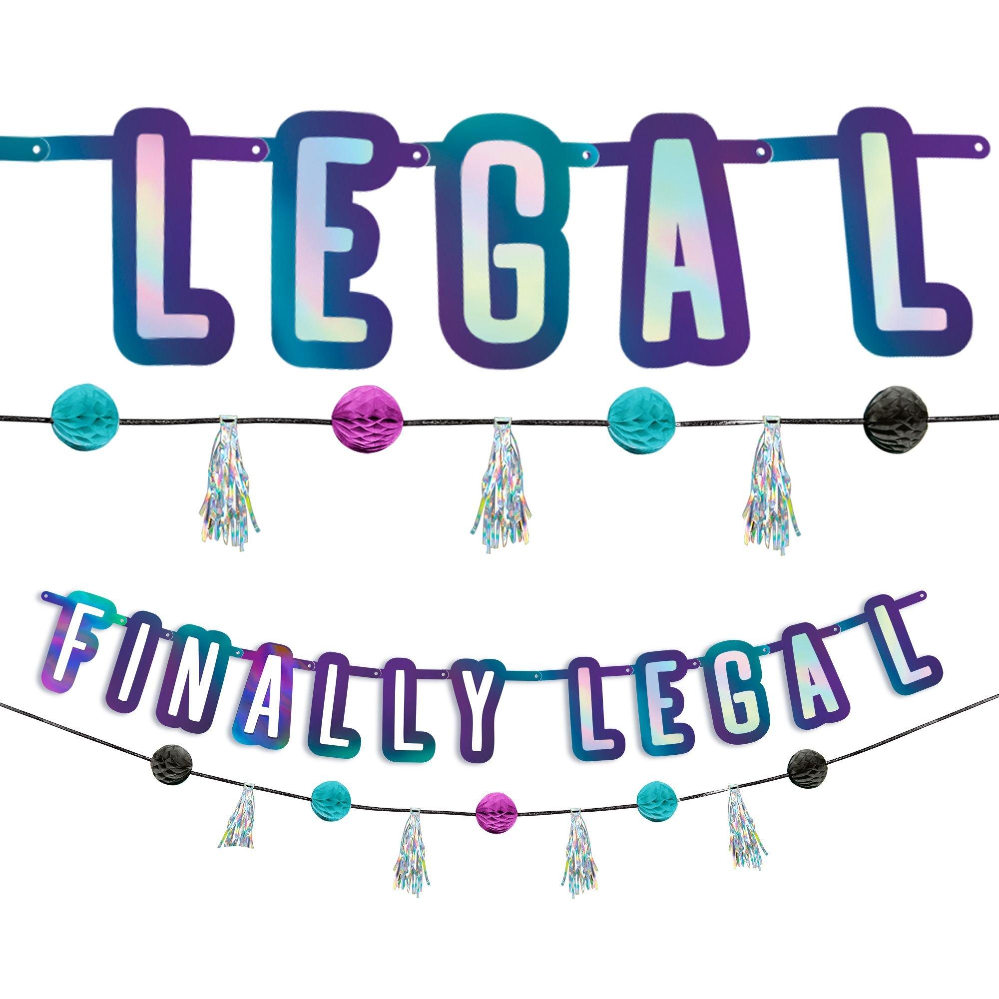 Finally Legal Birthday Banners, 2ct Party City