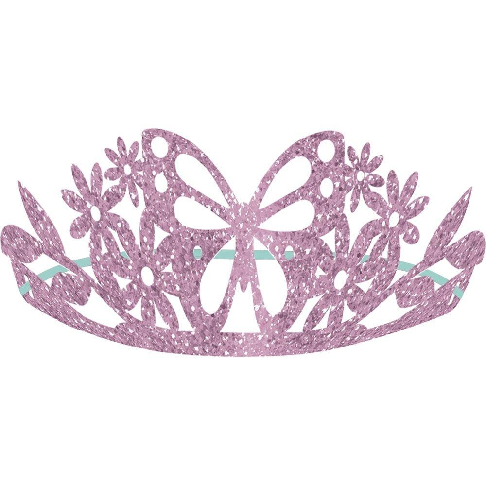 Glitter Flutter Tiaras 8ct Party City