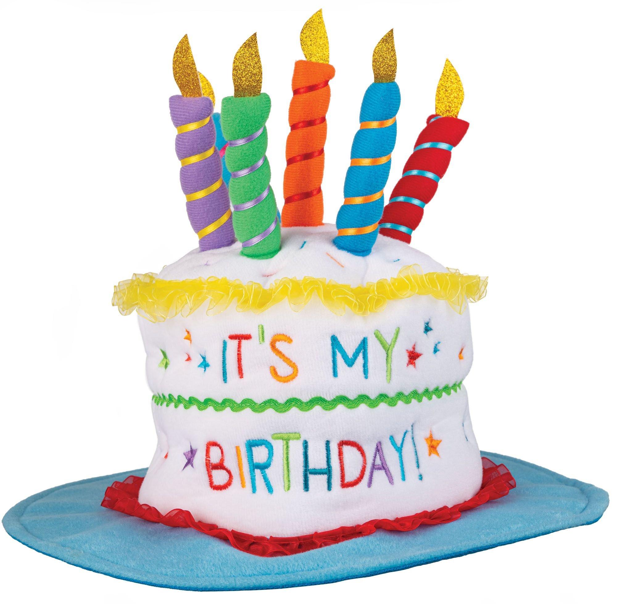 Sprinkles It's My Birthday Fabric Cake Hat, 13in x 9.25in Party City