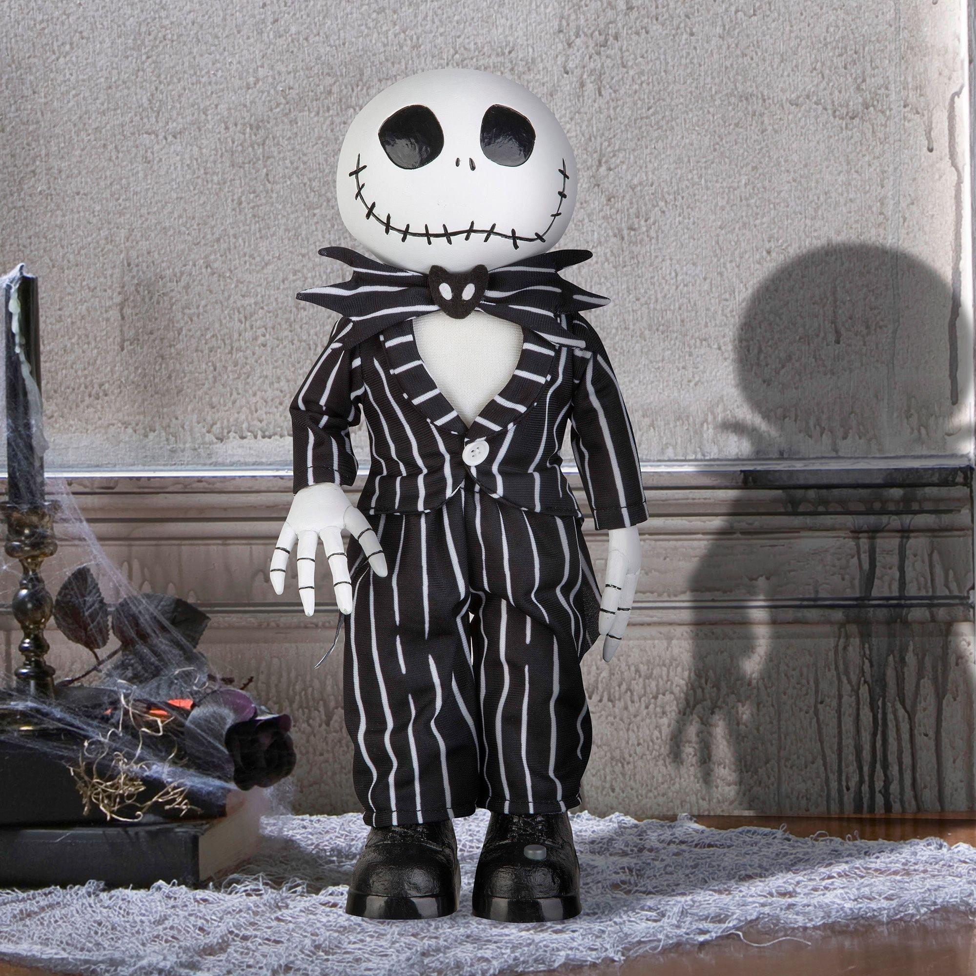 Animatronic Jack Skellington Standing Halloween Decoration, 13.4in