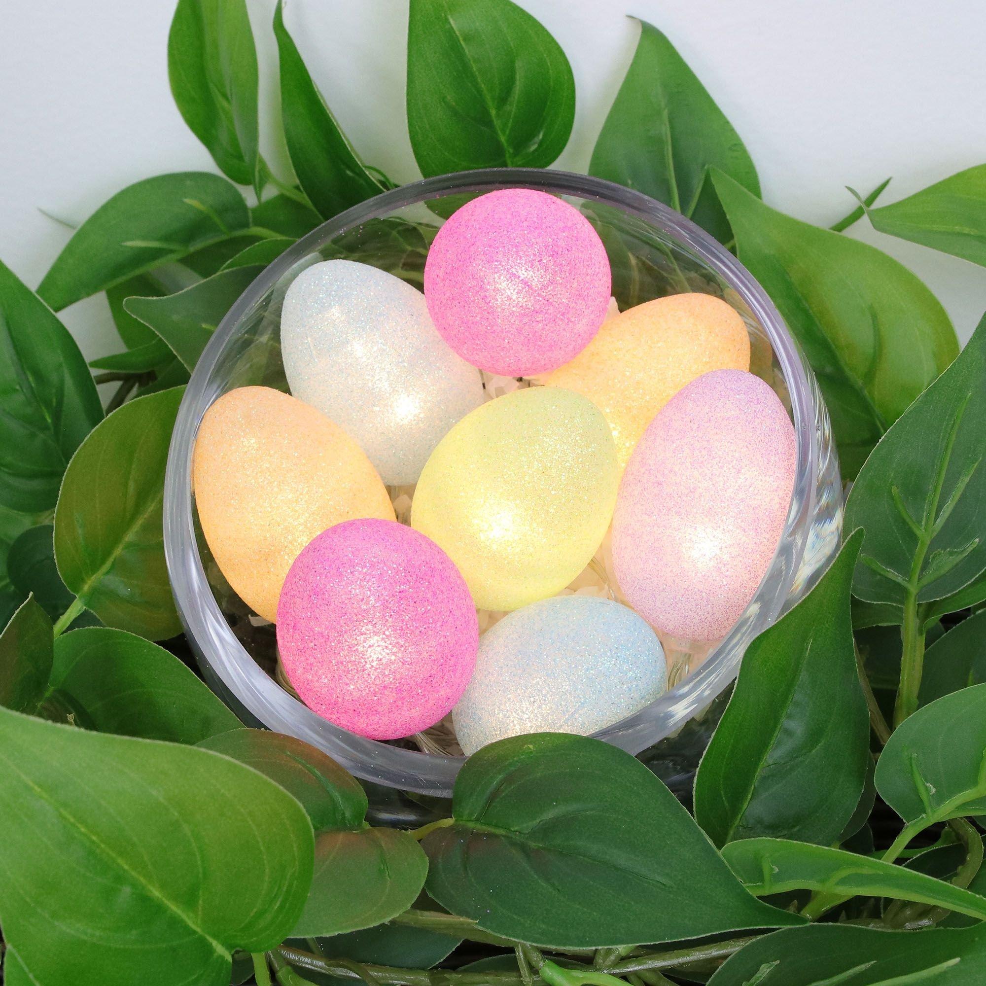 Glitter Easter Eggs Plastic LED String Lights, 3.5ft Party City
