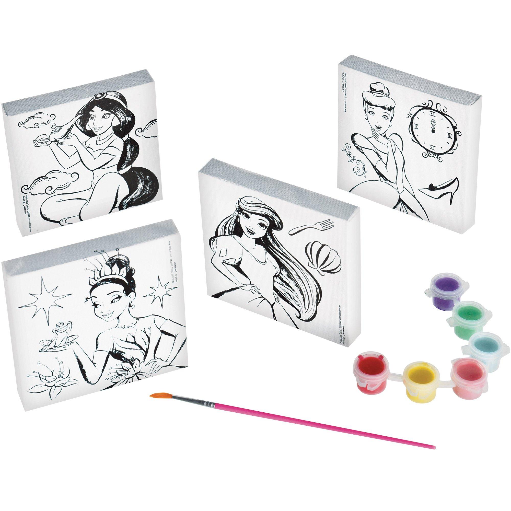 Disney Princess Color Your Own Canvas Kit, 4pc Party City