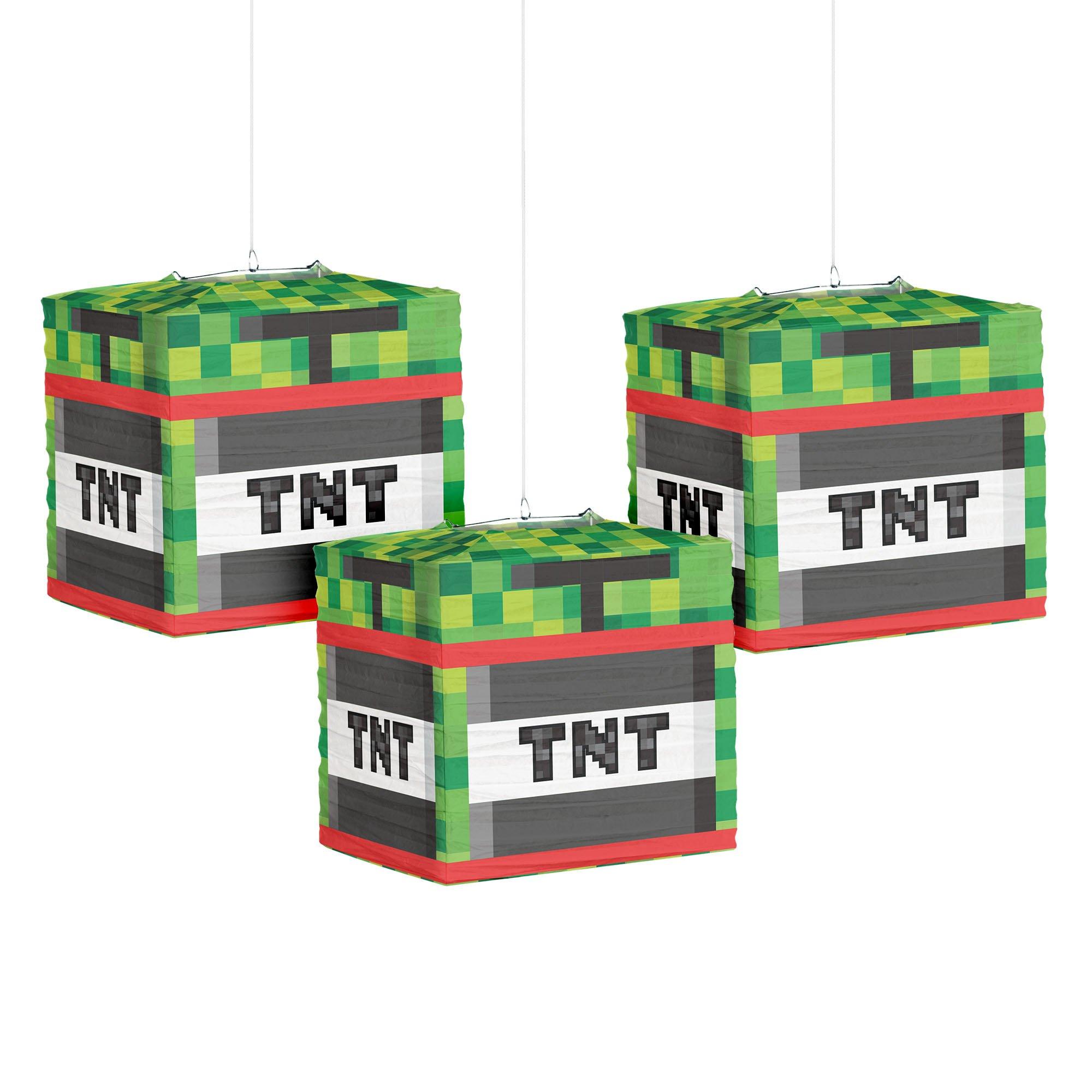 Pixel Party Paper Lanterns, 9.5in, 3ct Party City
