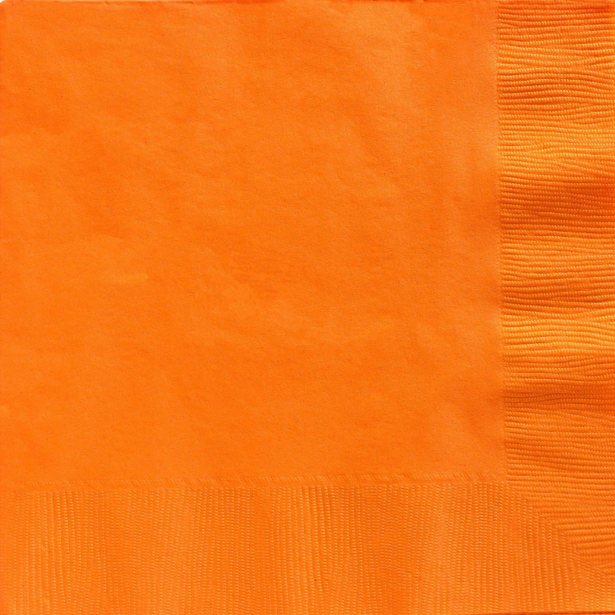 Orange Paper Dinner Napkins, 7.5in, 40ct Party City