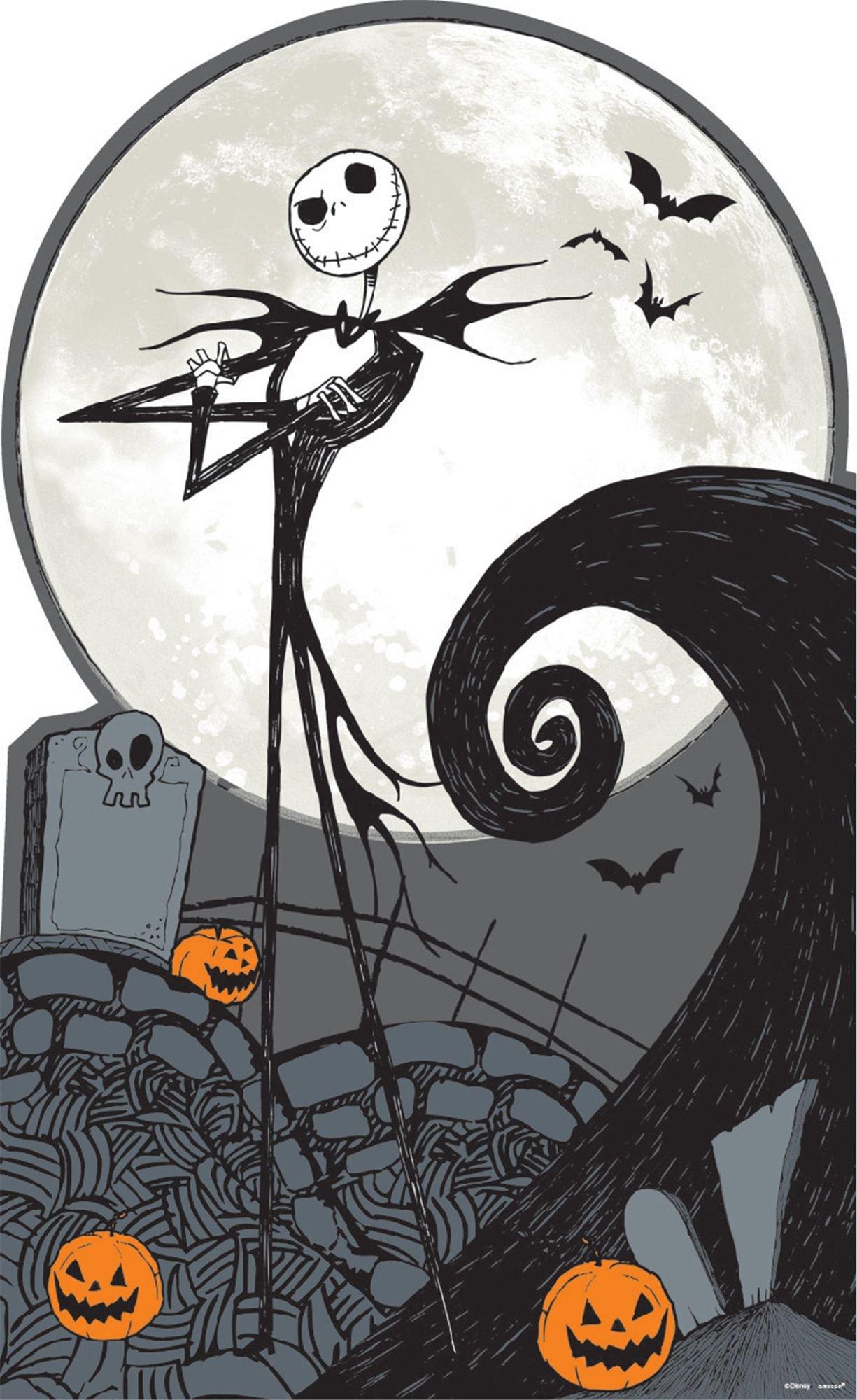 Nightmare Before Christmas Jack Skellington Cardboard Cutout, 3ft