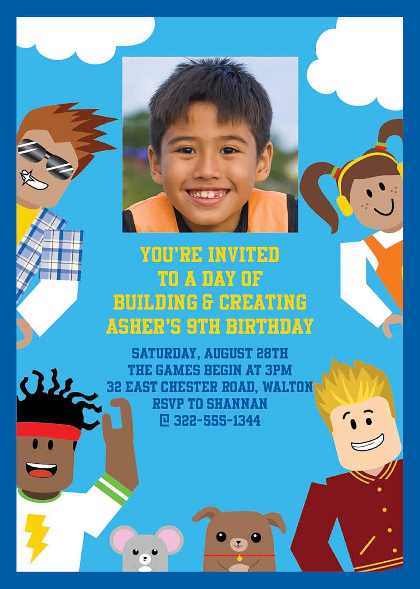 PartyCity Custom Party Town Cardstock Photo Invitations Hamilton Place