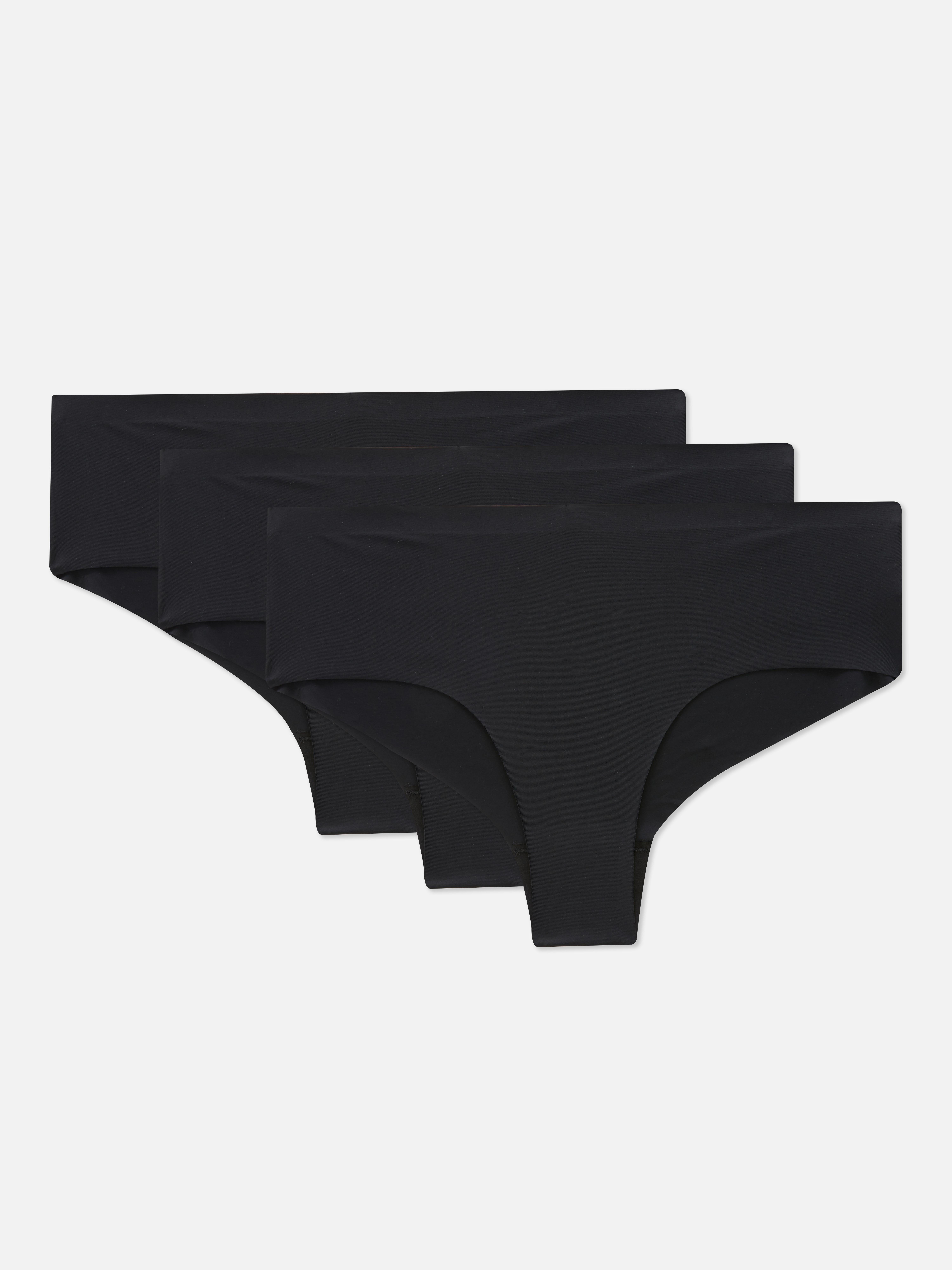 Womens Black 3pk Invisible Hipster Briefs Primark